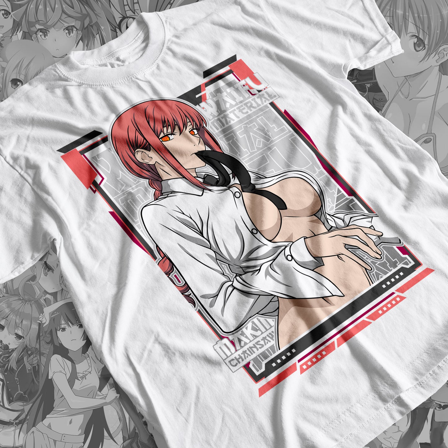 Waifu - Makima Premium Anime Design, High Quality DTF Print, 100% Cotton Shirt