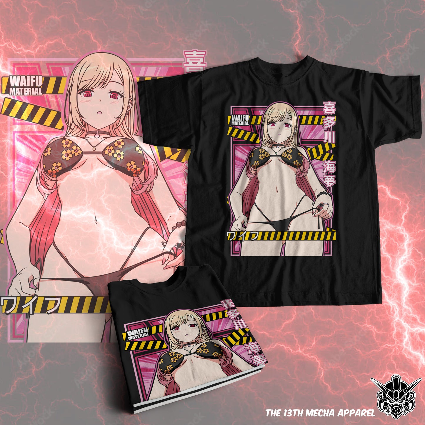 Waifu - Marin Kitagawa Premium Anime Design, High Quality DTF Print, 100% Cotton Shirt