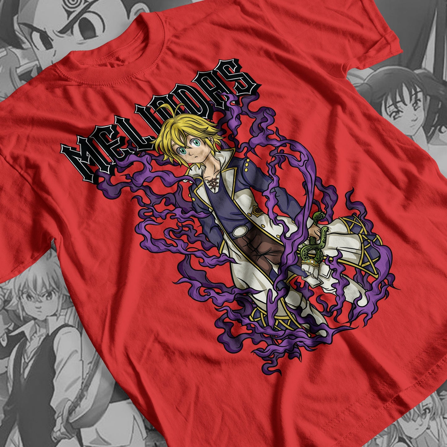 7 Deadly Sins Dragon Sin of Wrath - Meliodas 02 Premium Anime Design, High Quality DTF Print, 100% Cotton Shirt