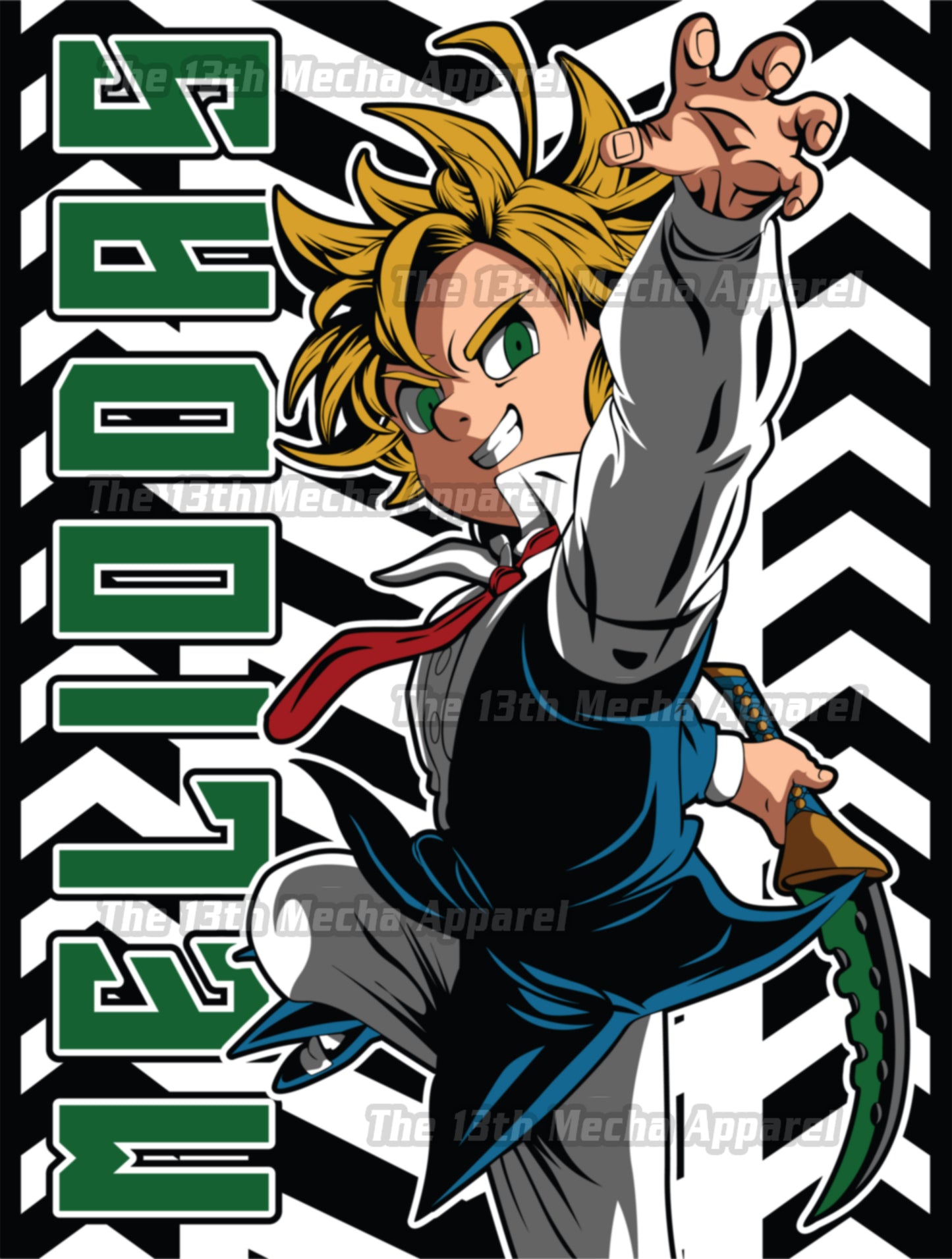 7 Deadly Sins Dragon Sin of Wrath - Meliodas 03 Premium Anime Design, High Quality DTF Print, 100% Cotton Shirt