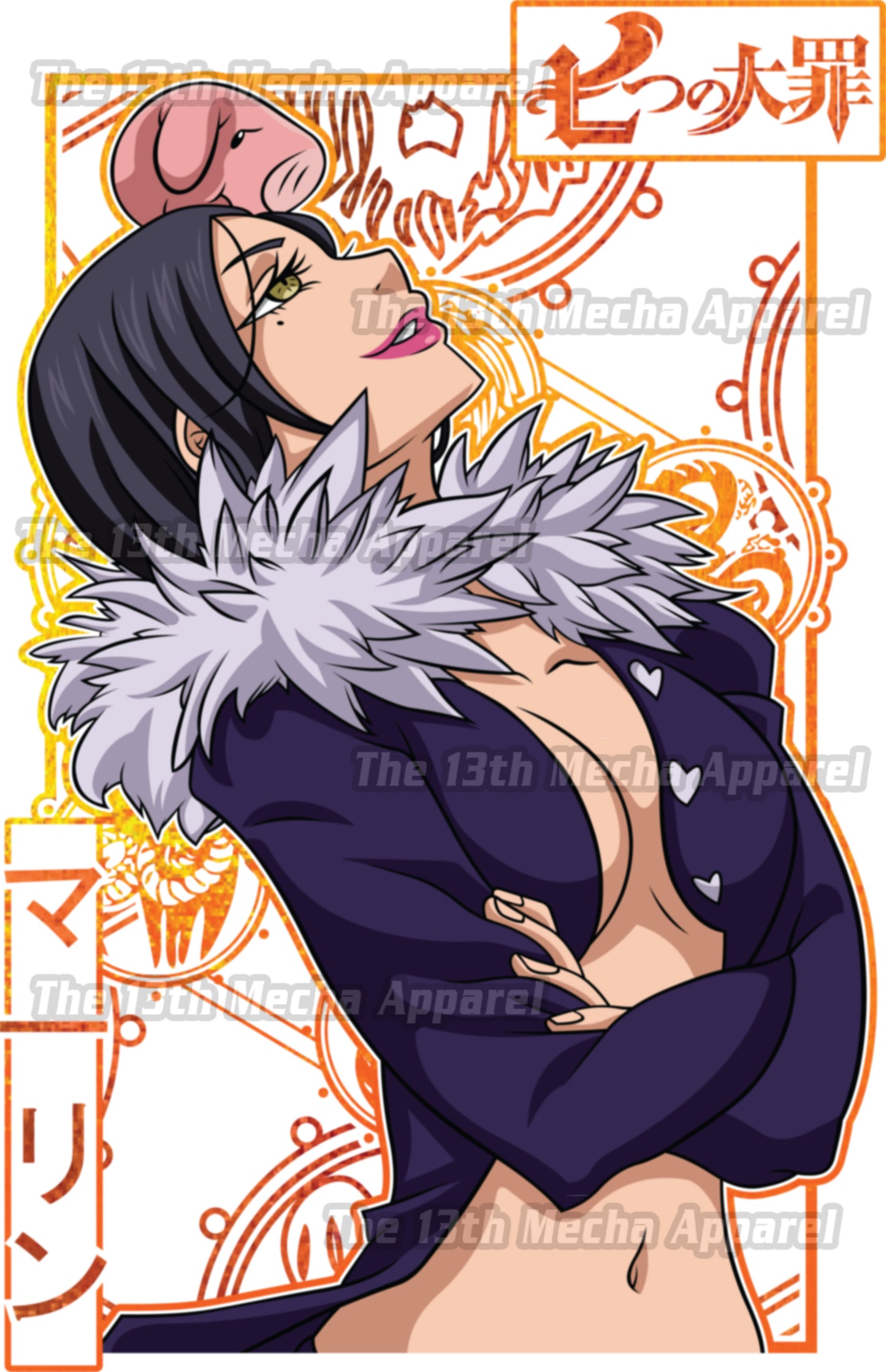 7 Deadly Sins Boar Sin of Gluttony - Merlin 01 Premium Anime Design, High Quality DTF Print, 100% Cotton Shirt