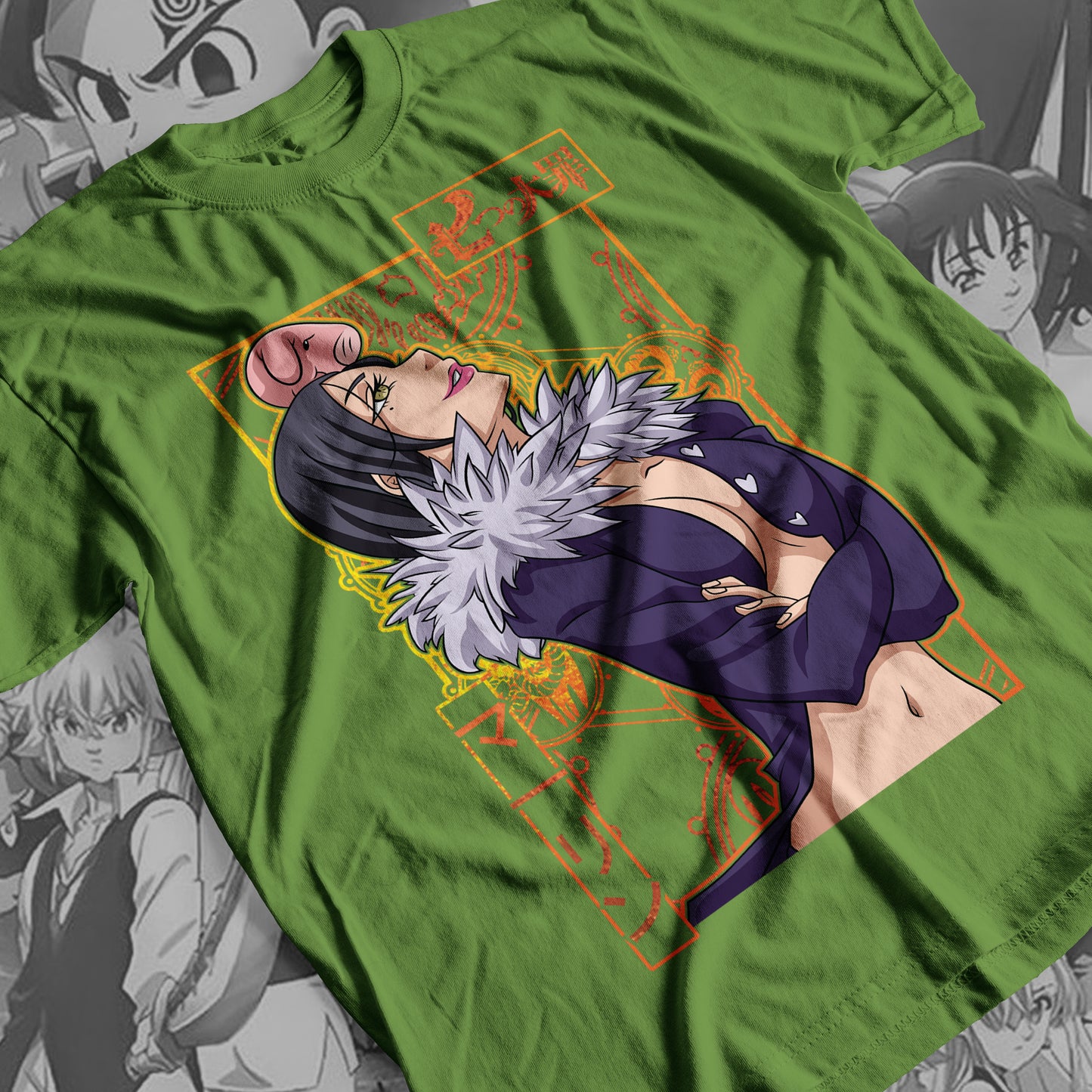 7 Deadly Sins Boar Sin of Gluttony - Merlin 01 Premium Anime Design, High Quality DTF Print, 100% Cotton Shirt