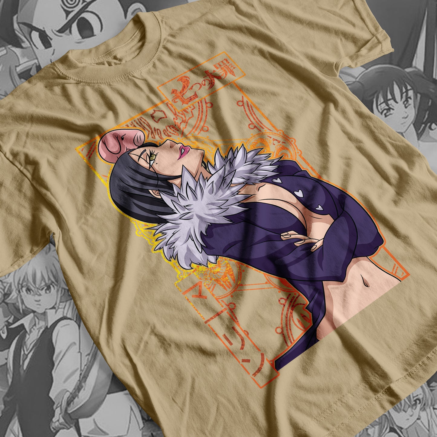 7 Deadly Sins Boar Sin of Gluttony - Merlin 01 Premium Anime Design, High Quality DTF Print, 100% Cotton Shirt