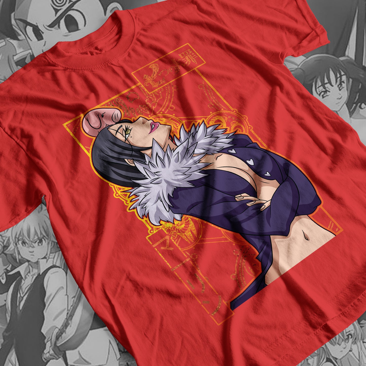 7 Deadly Sins Boar Sin of Gluttony - Merlin 01 Premium Anime Design, High Quality DTF Print, 100% Cotton Shirt