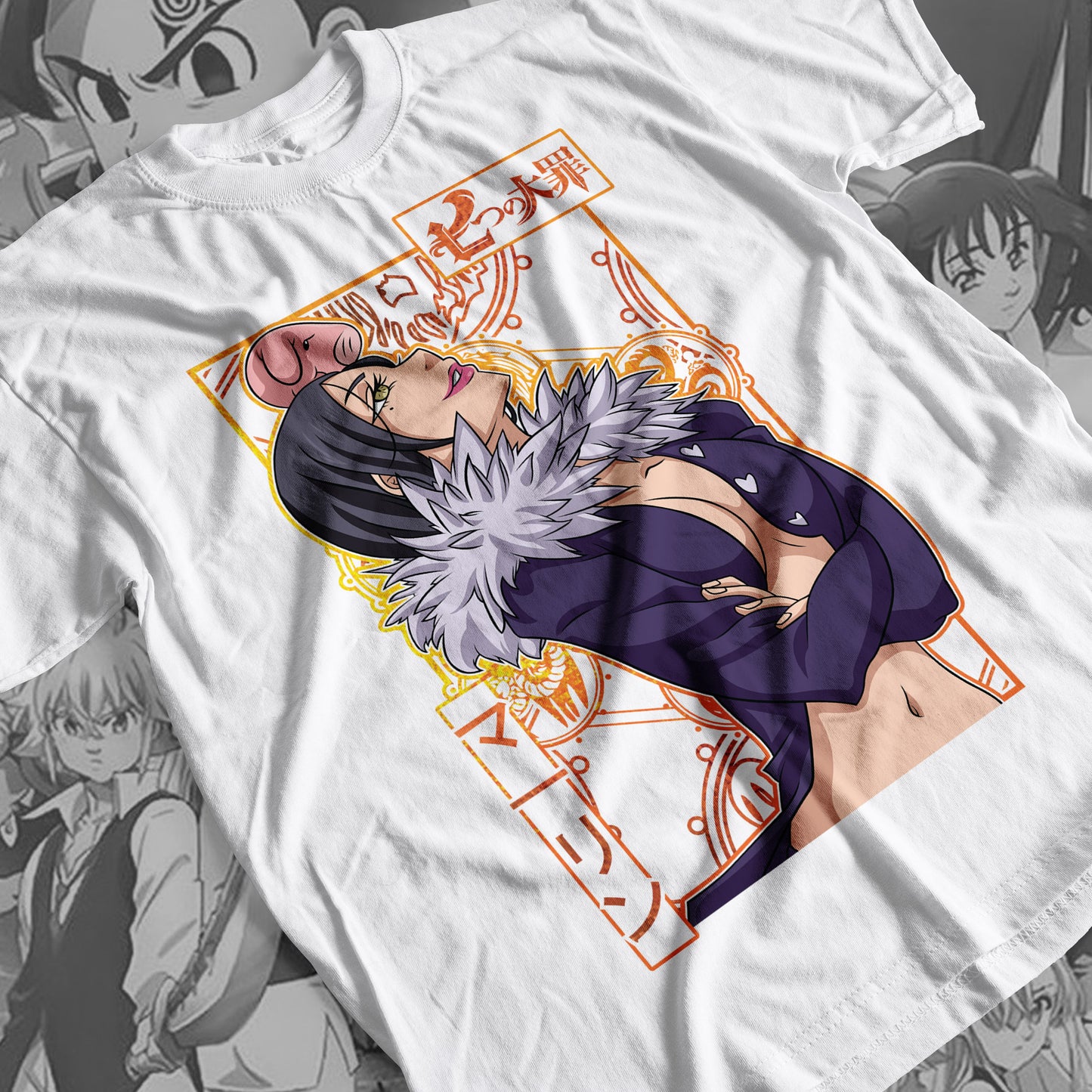 7 Deadly Sins Boar Sin of Gluttony - Merlin 01 Premium Anime Design, High Quality DTF Print, 100% Cotton Shirt