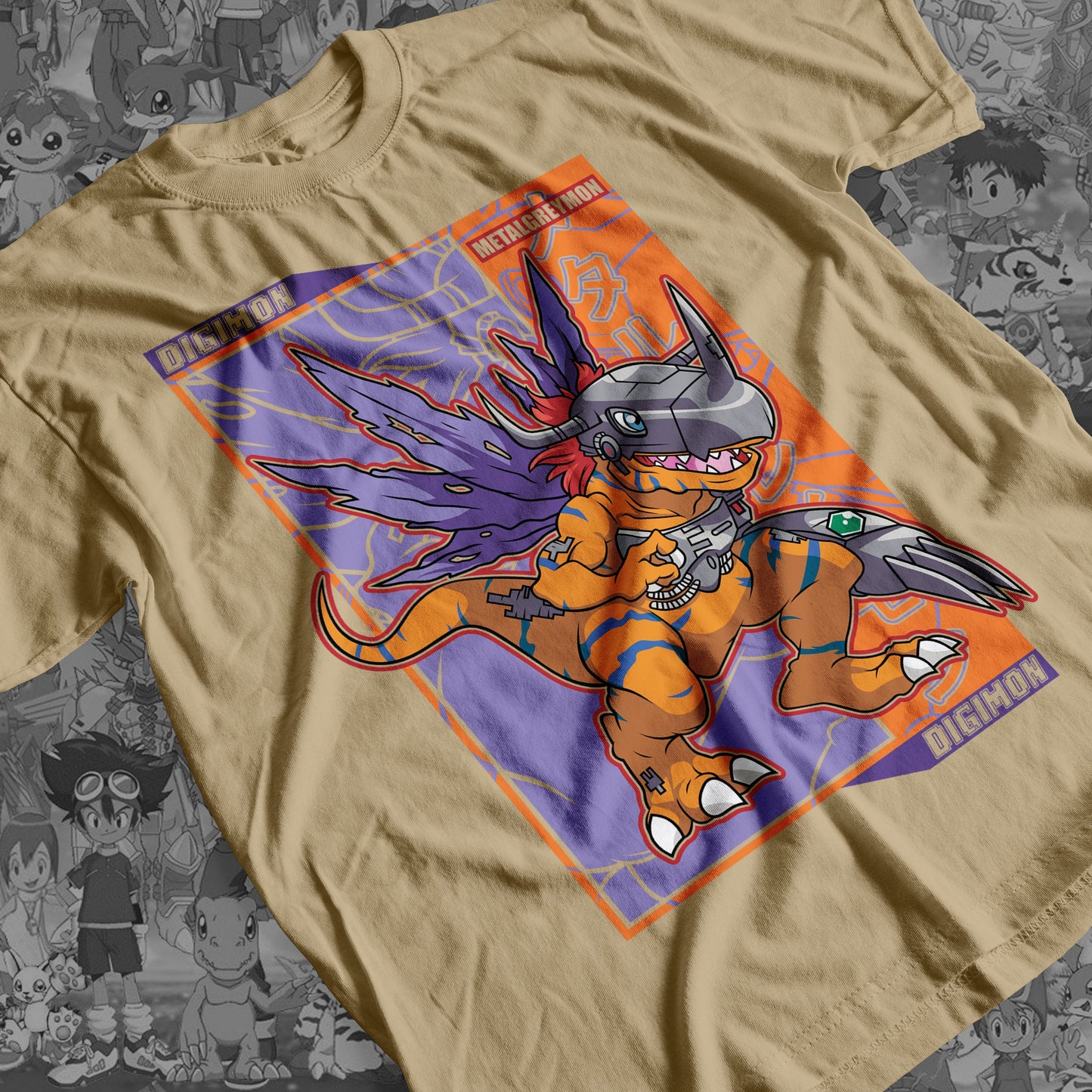 Digimon: Metalgreymon 01 Premium Anime Design, High Quality DTF Print, 100% Cotton Shirt