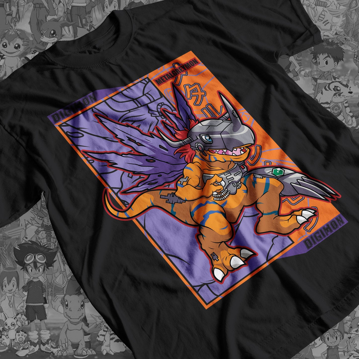 Digimon: Metalgreymon 01 Premium Anime Design, High Quality DTF Print, 100% Cotton Shirt