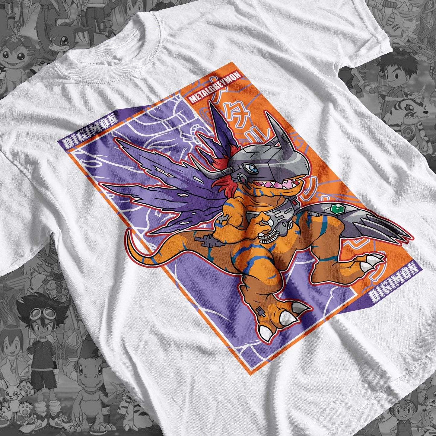 Digimon: Metalgreymon 01 Premium Anime Design, High Quality DTF Print, 100% Cotton Shirt