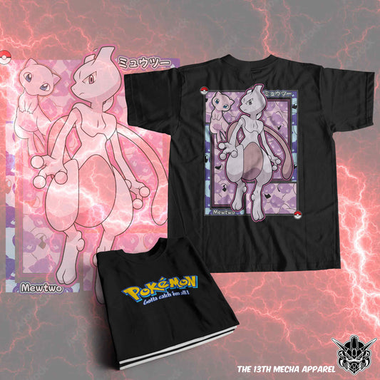 Pokemon - Mewtwo 01 Premium Anime Design, High Quality DTF Print, 100% Cotton Shirt