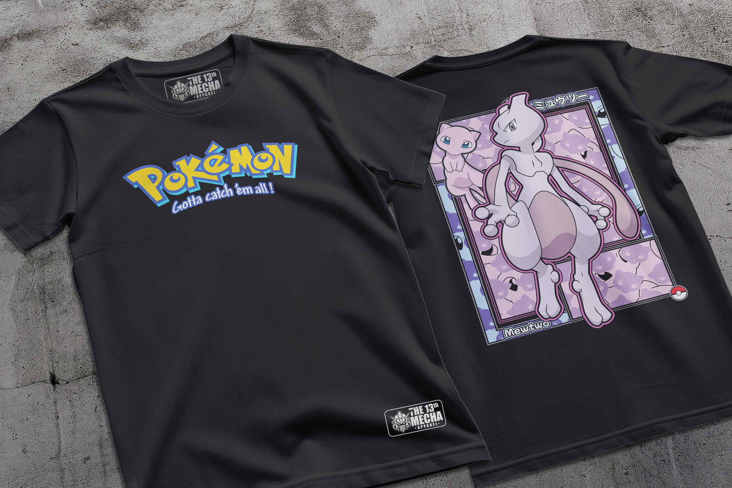 Pokemon - Mewtwo 01 Premium Anime Design, High Quality DTF Print, 100% Cotton Shirt