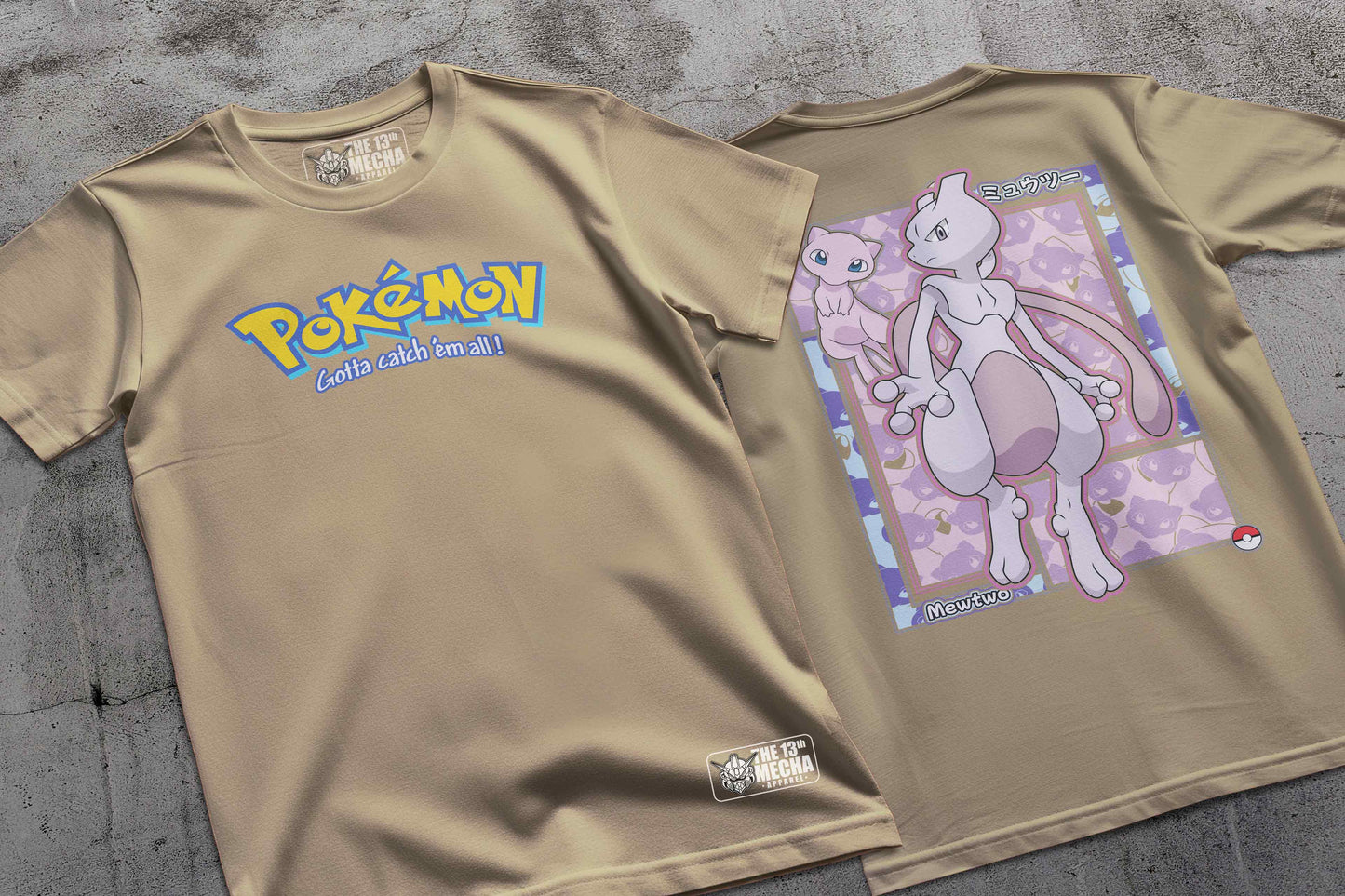 Pokemon - Mewtwo 01 Premium Anime Design, High Quality DTF Print, 100% Cotton Shirt