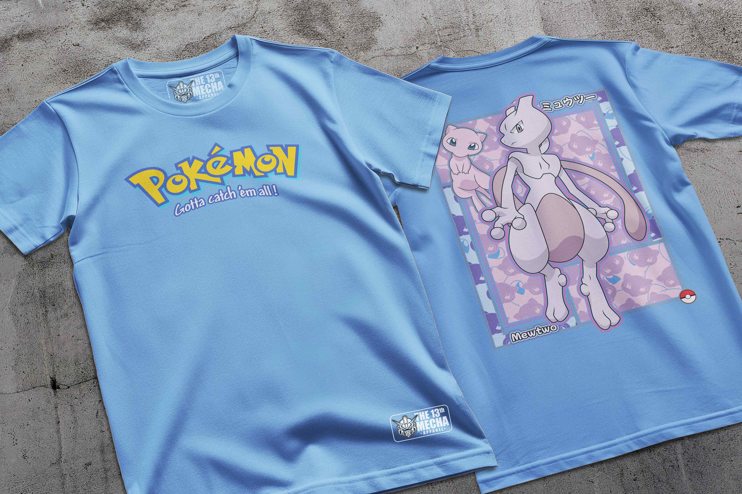 Pokemon - Mewtwo 01 Premium Anime Design, High Quality DTF Print, 100% Cotton Shirt
