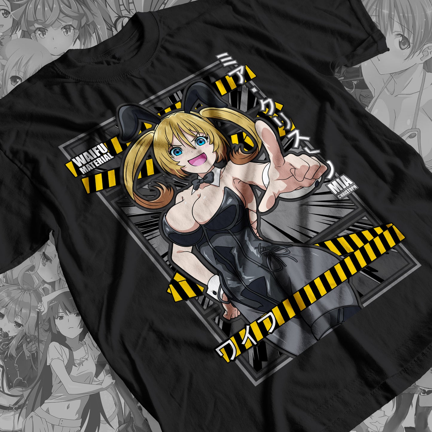 Waifu - Mia Christoph Premium Anime Design, High Quality DTF Print, 100% Cotton Shirt