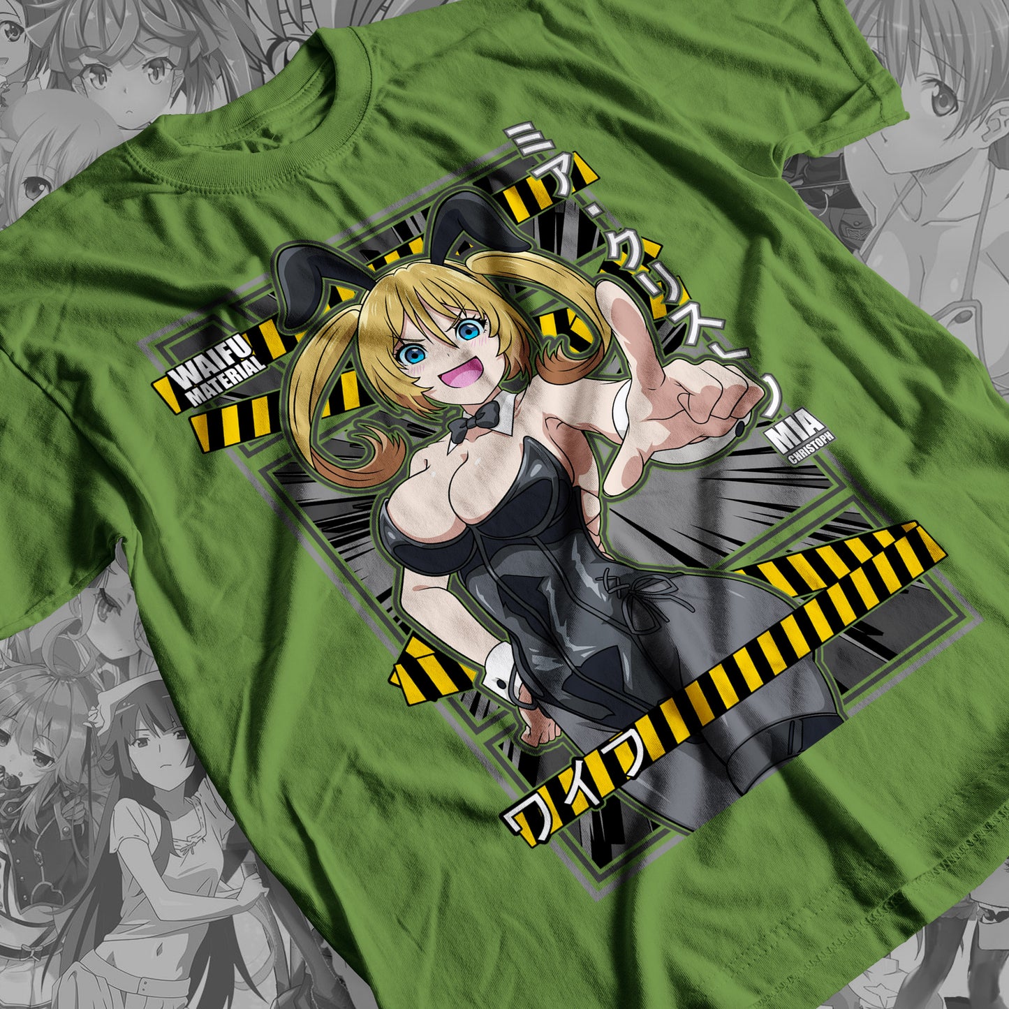 Waifu - Mia Christoph Premium Anime Design, High Quality DTF Print, 100% Cotton Shirt