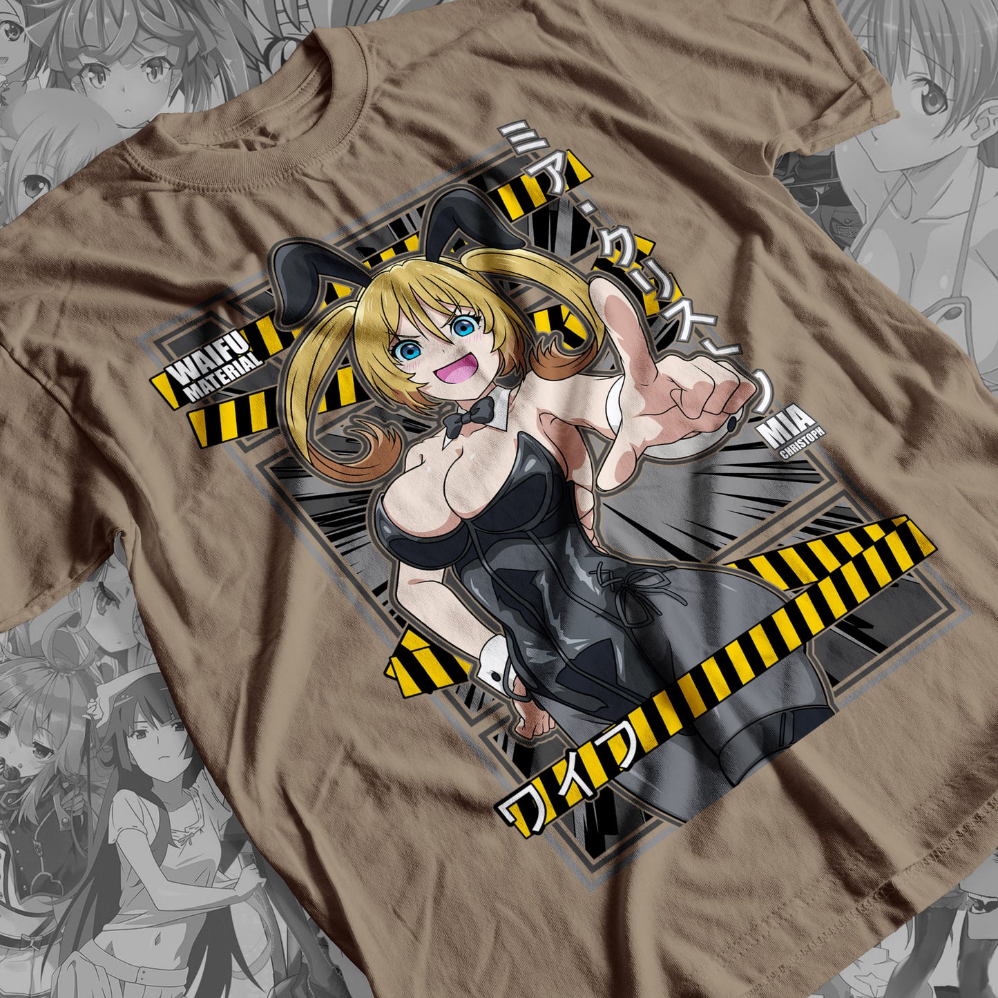 Waifu - Mia Christoph Premium Anime Design, High Quality DTF Print, 100% Cotton Shirt