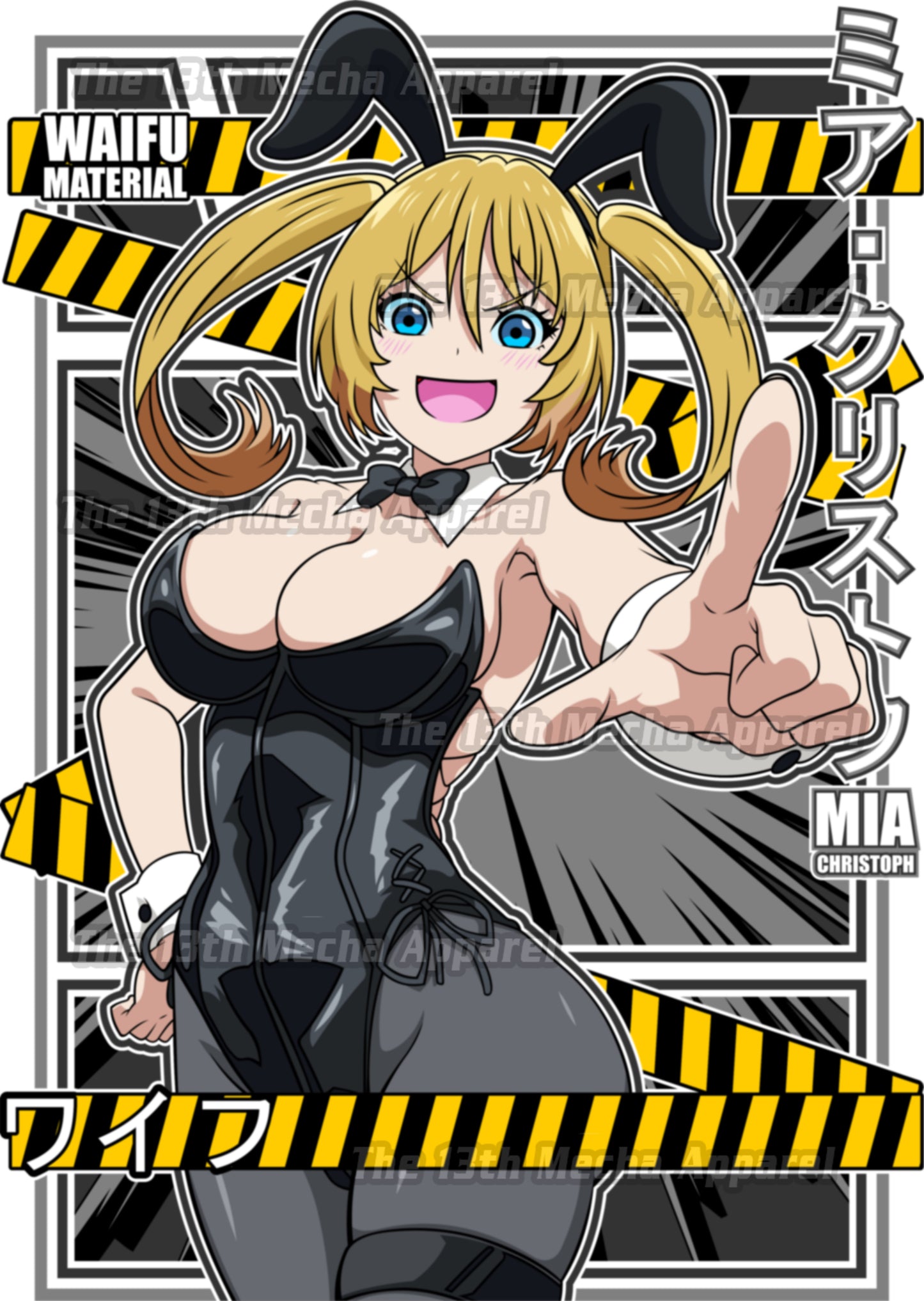 Waifu - Mia Christoph Premium Anime Design, High Quality DTF Print, 100% Cotton Shirt