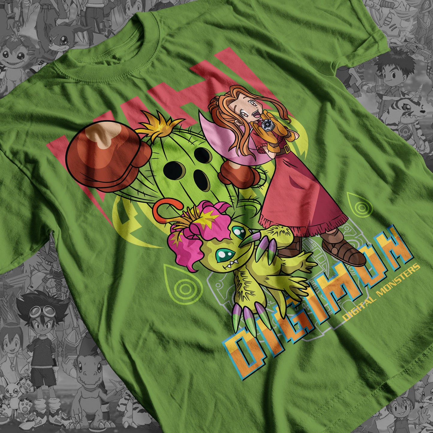 Digimon: Mimi and Palmon 01 Premium Anime Design, High Quality DTF Print, 100% Cotton Shirt