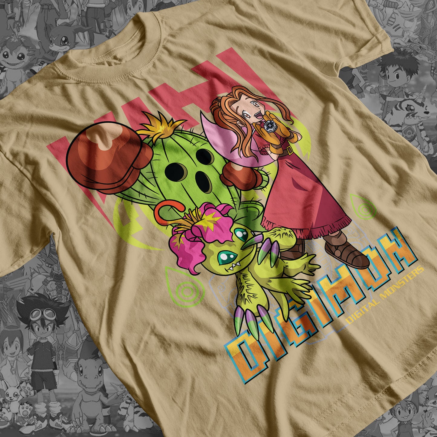 Digimon: Mimi and Palmon 01 Premium Anime Design, High Quality DTF Print, 100% Cotton Shirt