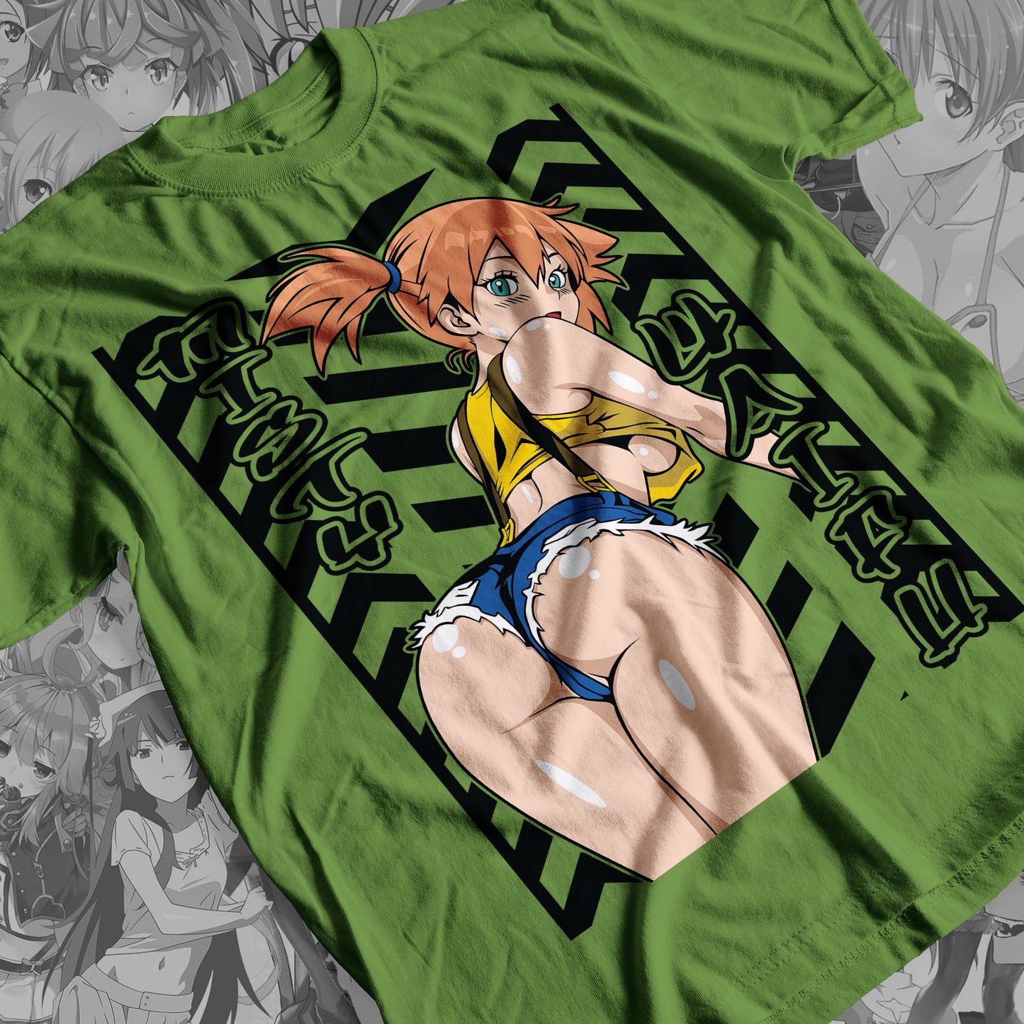Waifu - Misty Premium Anime Design, High Quality DTF Print, 100% Cotton Shirt
