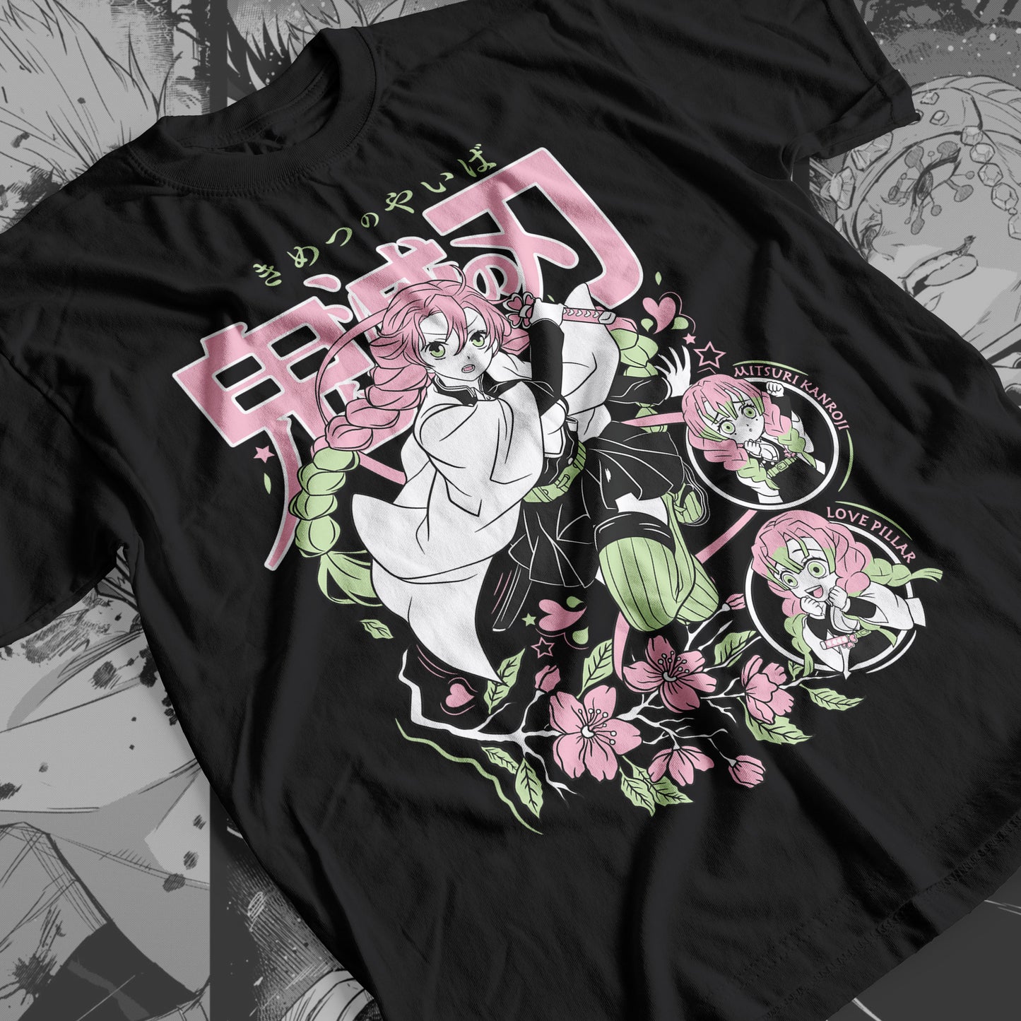 Demon Slayer - Mitsuri Kanroji 02 Premium Anime Design, High Quality DTF Print, 100% Cotton Shirt