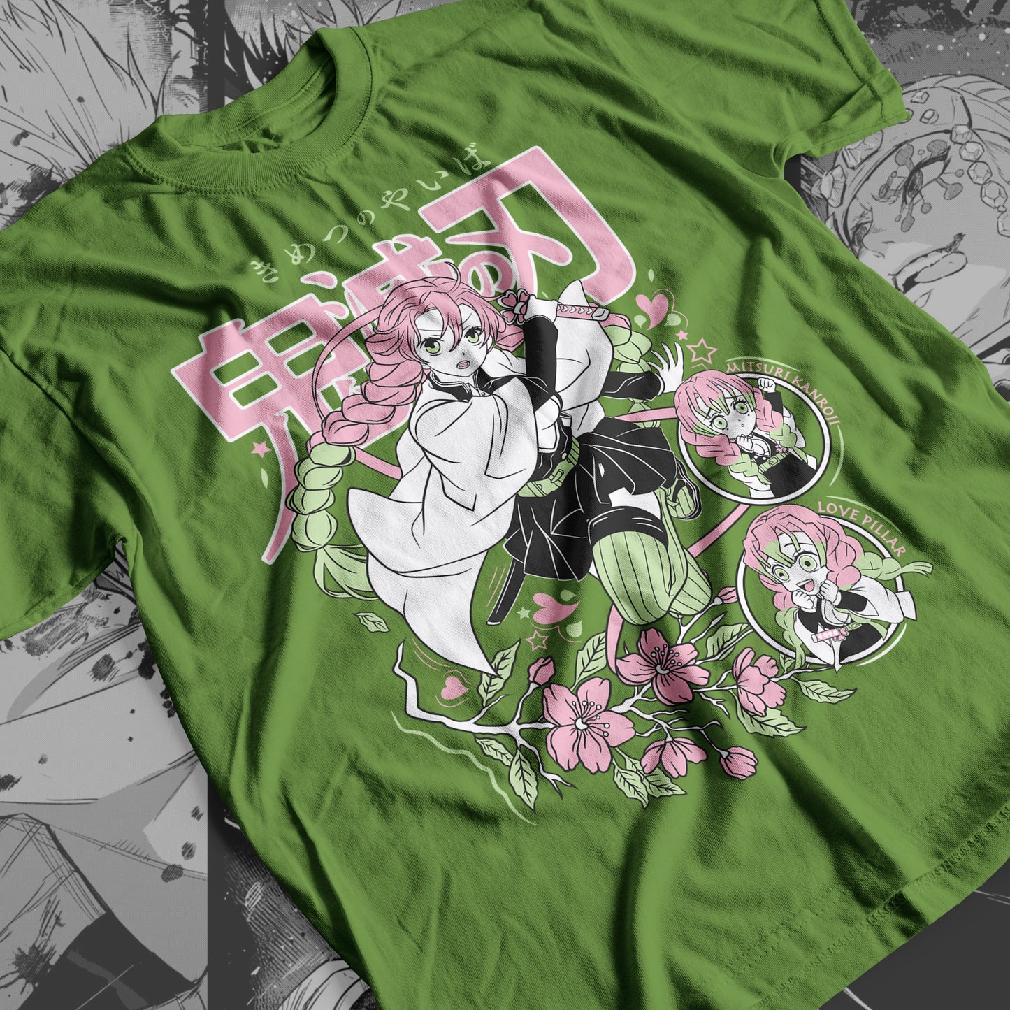 Demon Slayer - Mitsuri Kanroji 02 Premium Anime Design, High Quality DTF Print, 100% Cotton Shirt