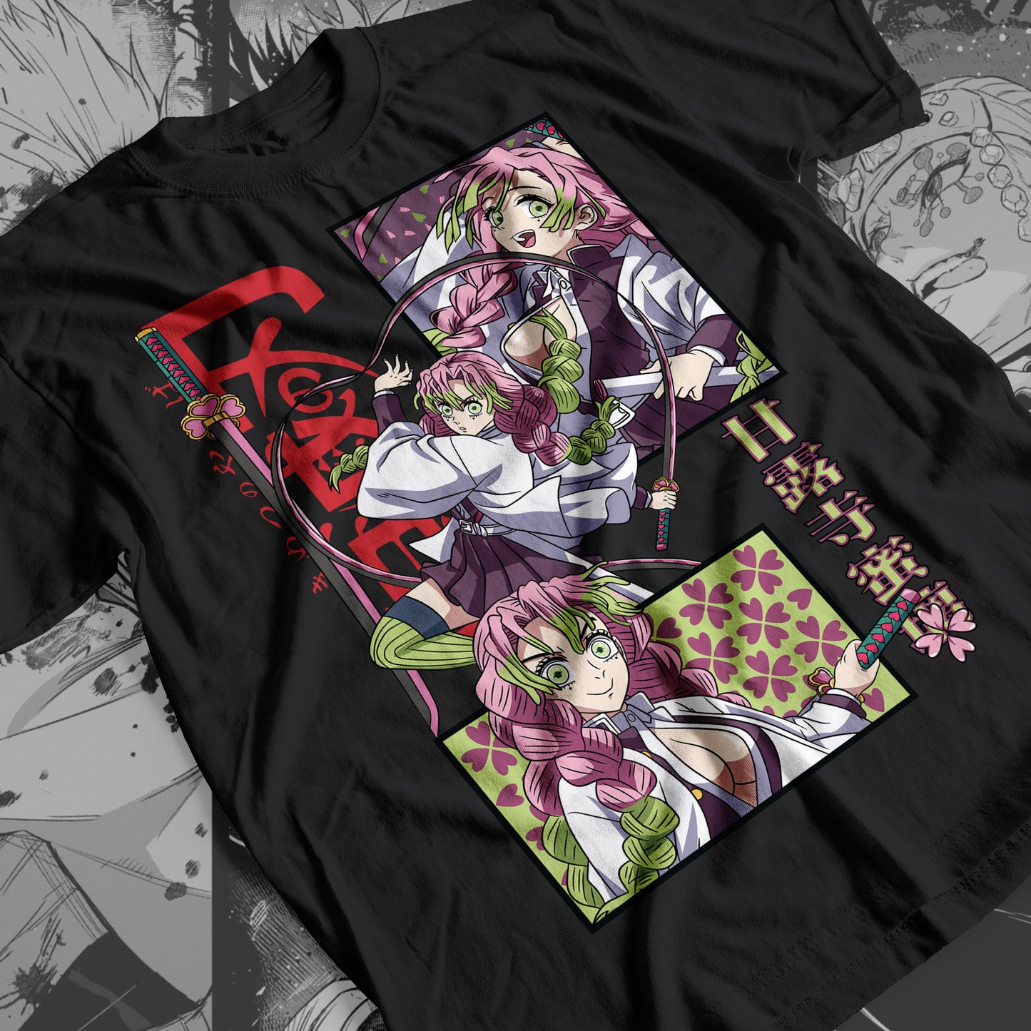 Demon Slayer - Mitsuri Kanroji 03 Premium Anime Design, High Quality DTF Print, 100% Cotton Shirt