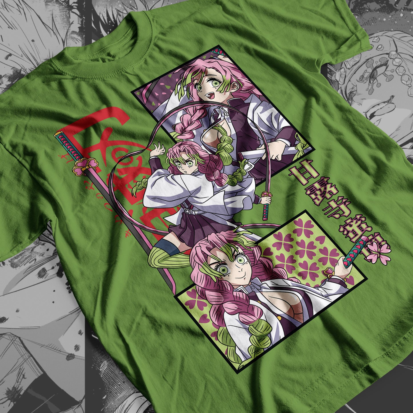 Demon Slayer - Mitsuri Kanroji 03 Premium Anime Design, High Quality DTF Print, 100% Cotton Shirt