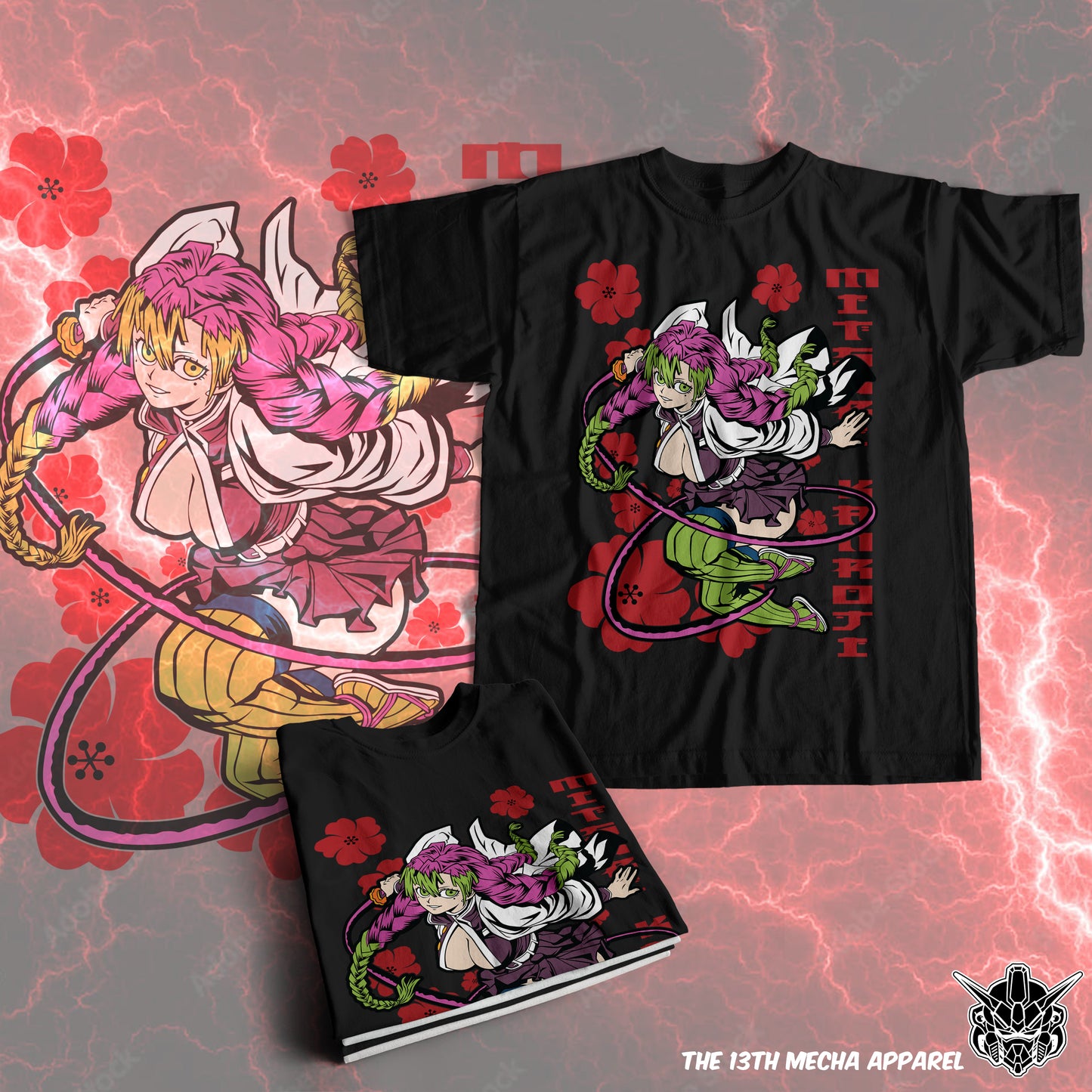 Demon Slayer - Mitsuri Kanroji 06 Premium Anime Design, High Quality DTF Print, 100% Cotton Shirt