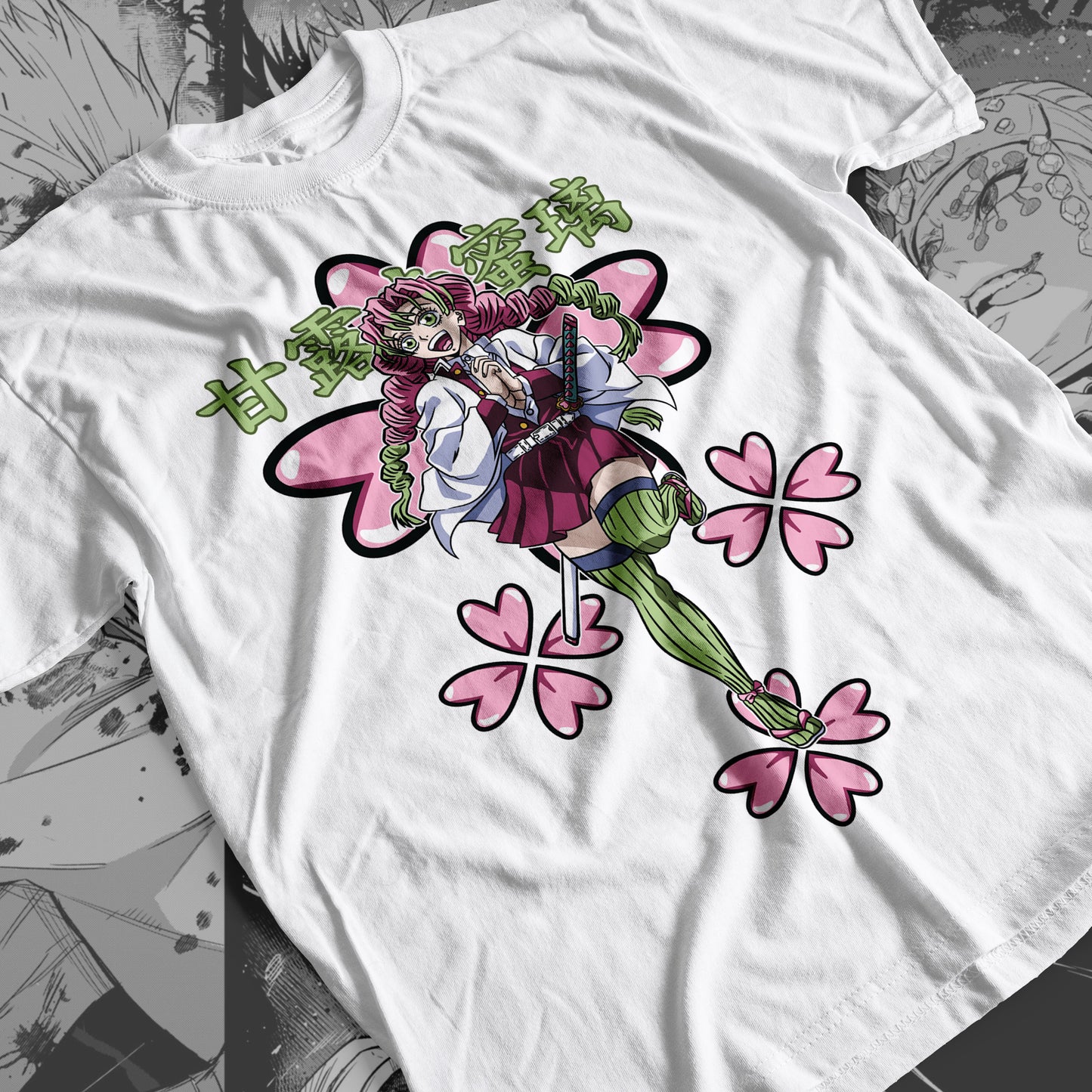 Demon Slayer - Mitsuri Kanroji 08 Premium Anime Design, High Quality DTF Print, 100% Cotton Shirt