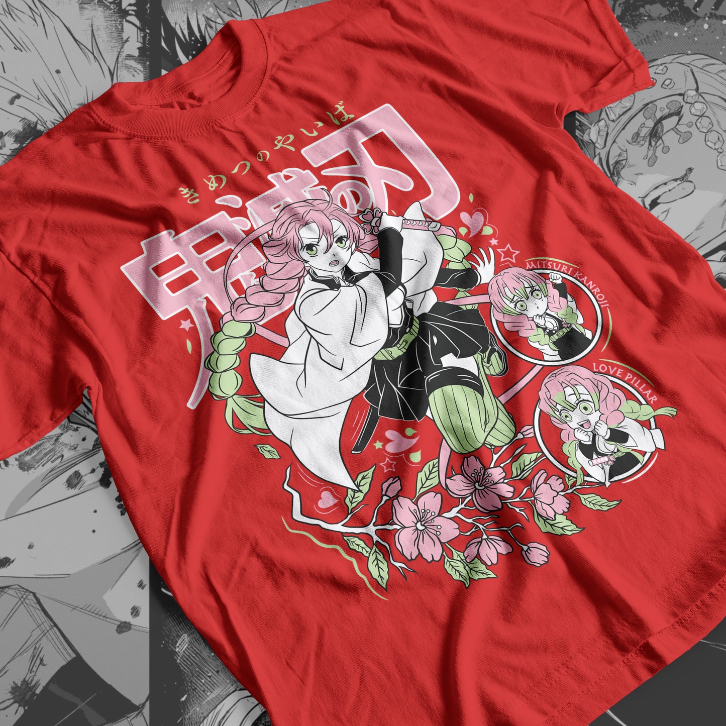 Demon Slayer - Mitsuri Kanroji 02 Premium Anime Design, High Quality DTF Print, 100% Cotton Shirt