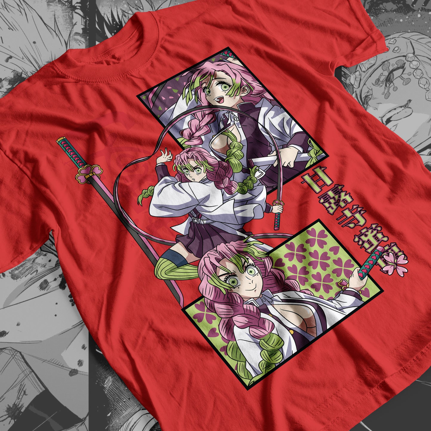 Demon Slayer - Mitsuri Kanroji 03 Premium Anime Design, High Quality DTF Print, 100% Cotton Shirt