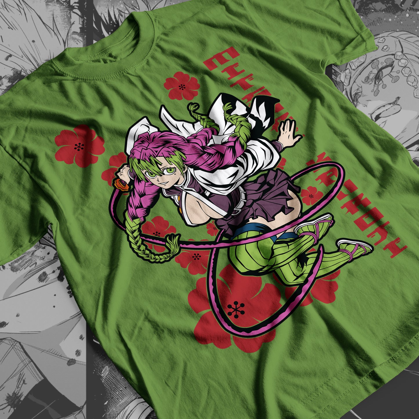 Demon Slayer - Mitsuri Kanroji 06 Premium Anime Design, High Quality DTF Print, 100% Cotton Shirt