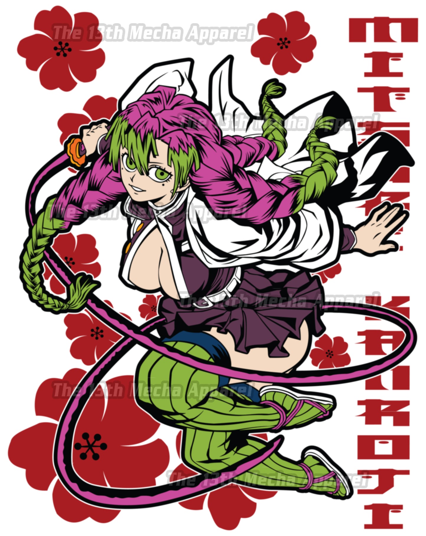 Demon Slayer - Mitsuri Kanroji 06 Premium Anime Design, High Quality DTF Print, 100% Cotton Shirt