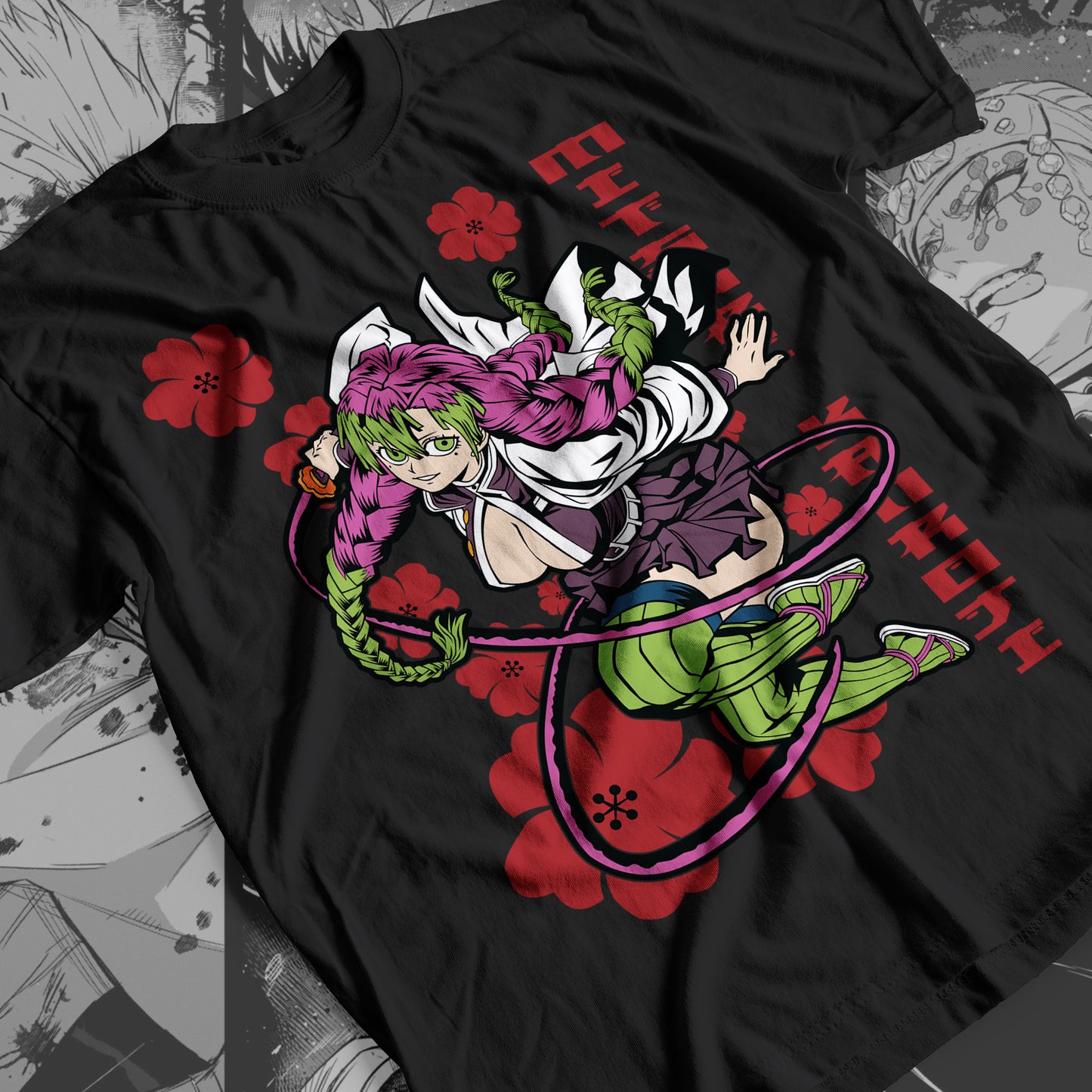 Demon Slayer - Mitsuri Kanroji 06 Premium Anime Design, High Quality DTF Print, 100% Cotton Shirt