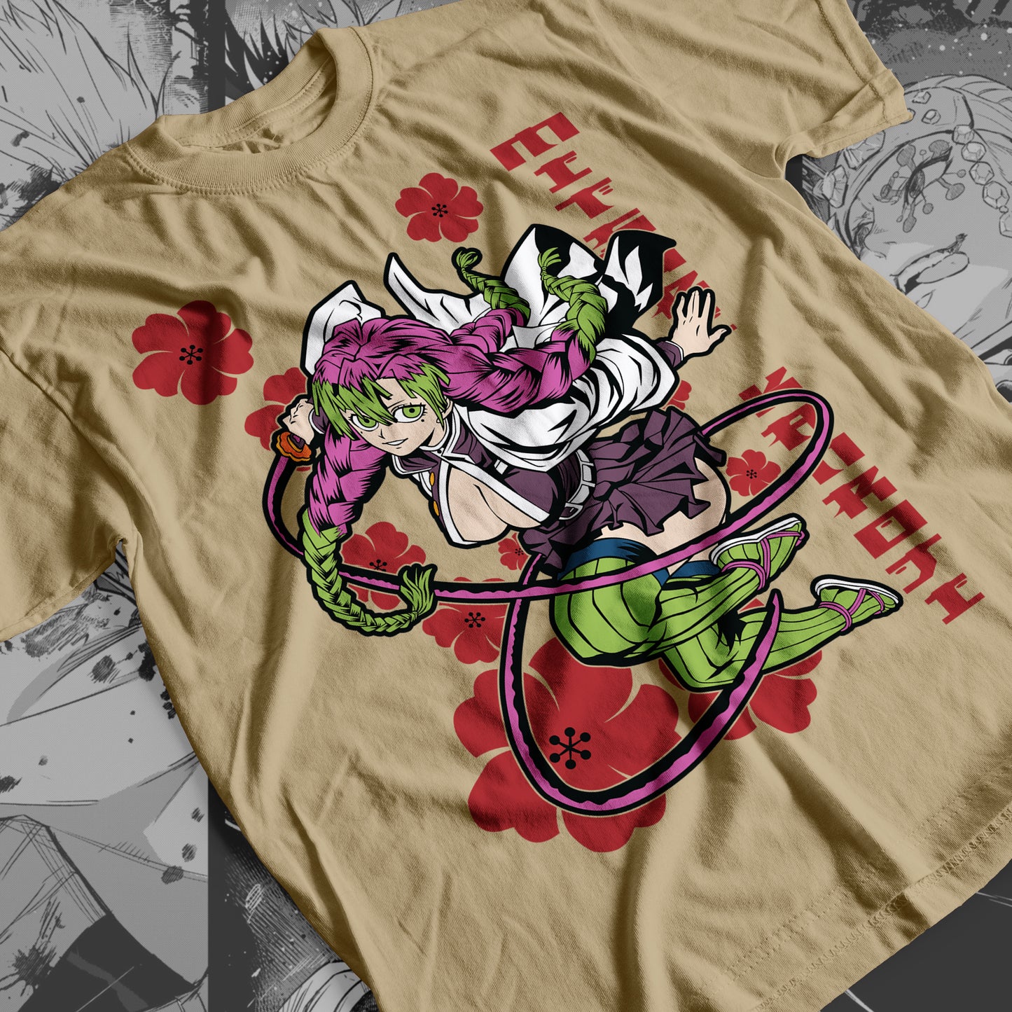 Demon Slayer - Mitsuri Kanroji 06 Premium Anime Design, High Quality DTF Print, 100% Cotton Shirt