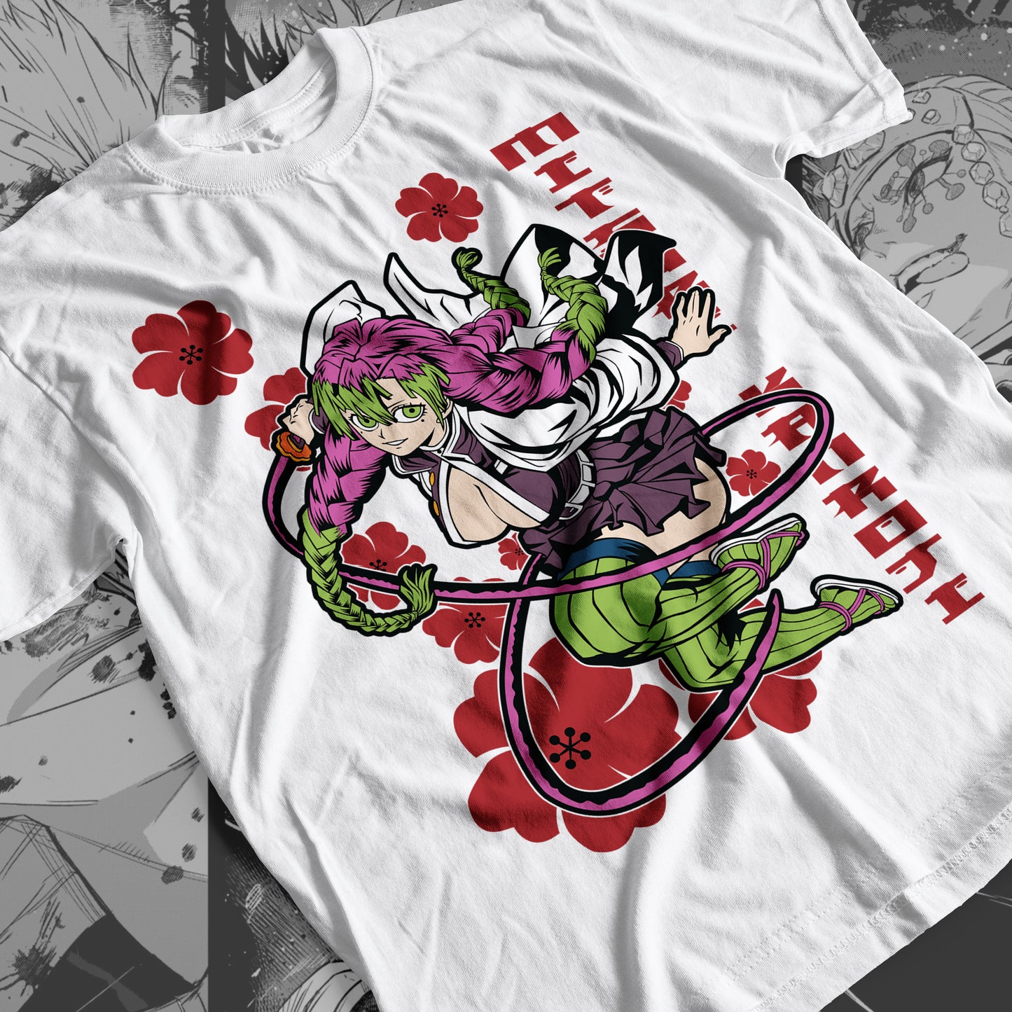 Demon Slayer - Mitsuri Kanroji 06 Premium Anime Design, High Quality DTF Print, 100% Cotton Shirt