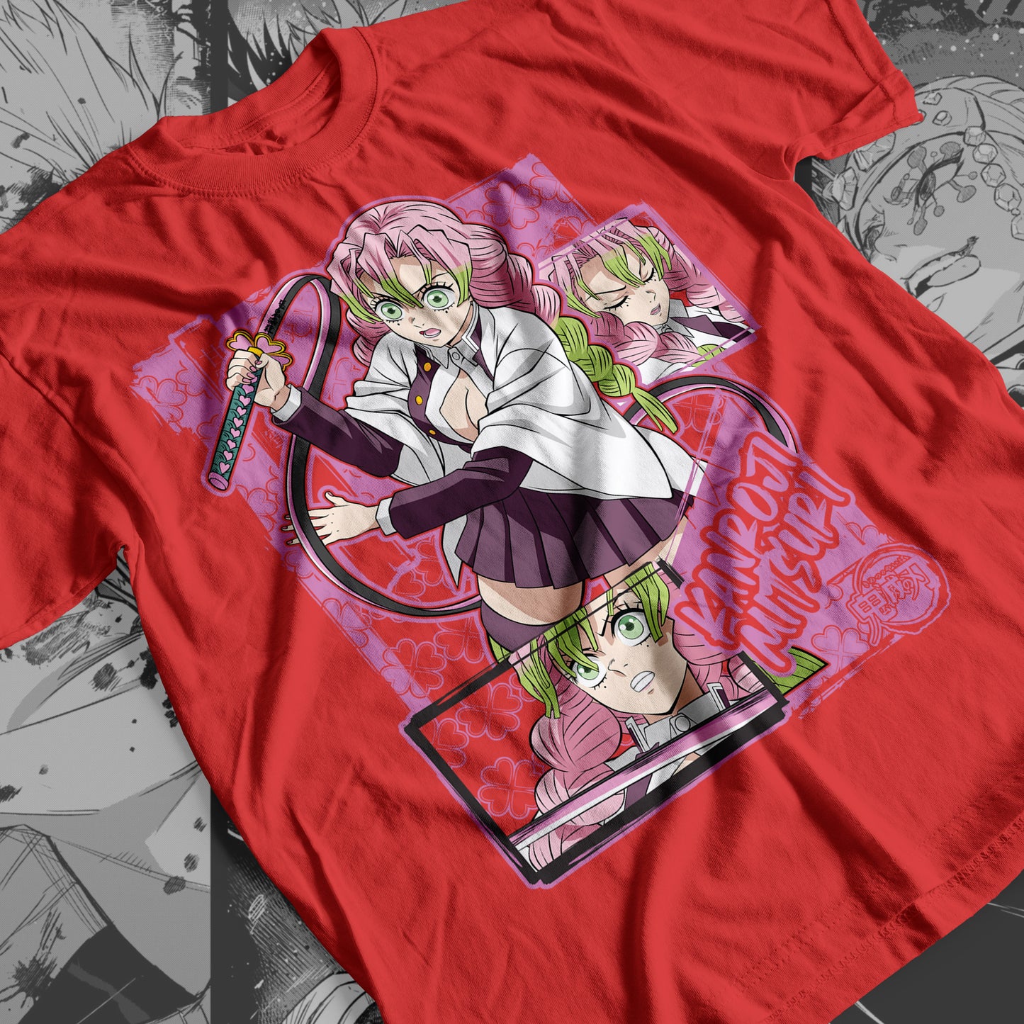 Demon Slayer - Mitsuri Kanroji 05 Premium Anime Design, High Quality DTF Print, 100% Cotton Shirt
