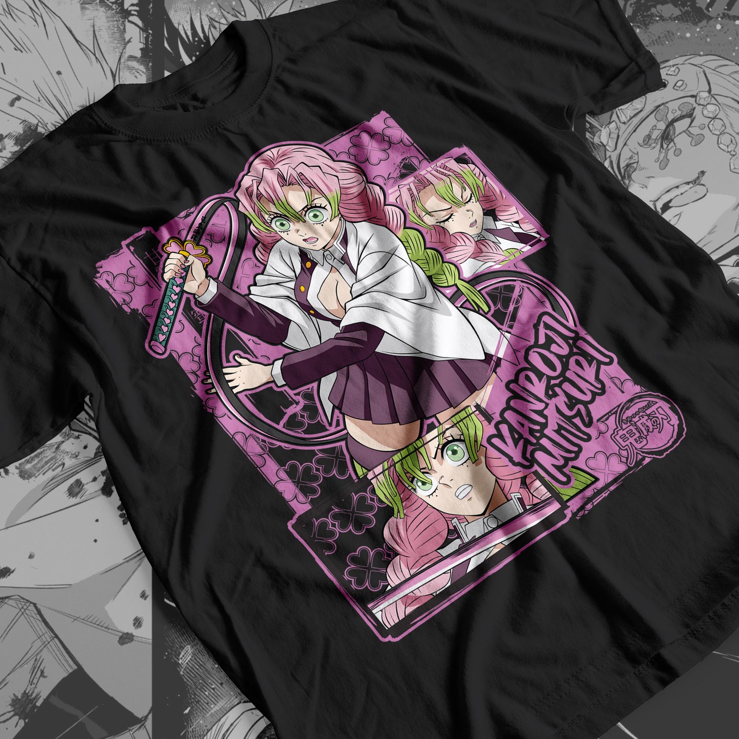Demon Slayer - Mitsuri Kanroji 05 Premium Anime Design, High Quality DTF Print, 100% Cotton Shirt