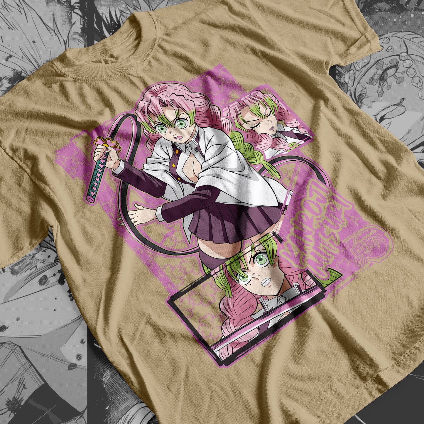 Demon Slayer - Mitsuri Kanroji 05 Premium Anime Design, High Quality DTF Print, 100% Cotton Shirt