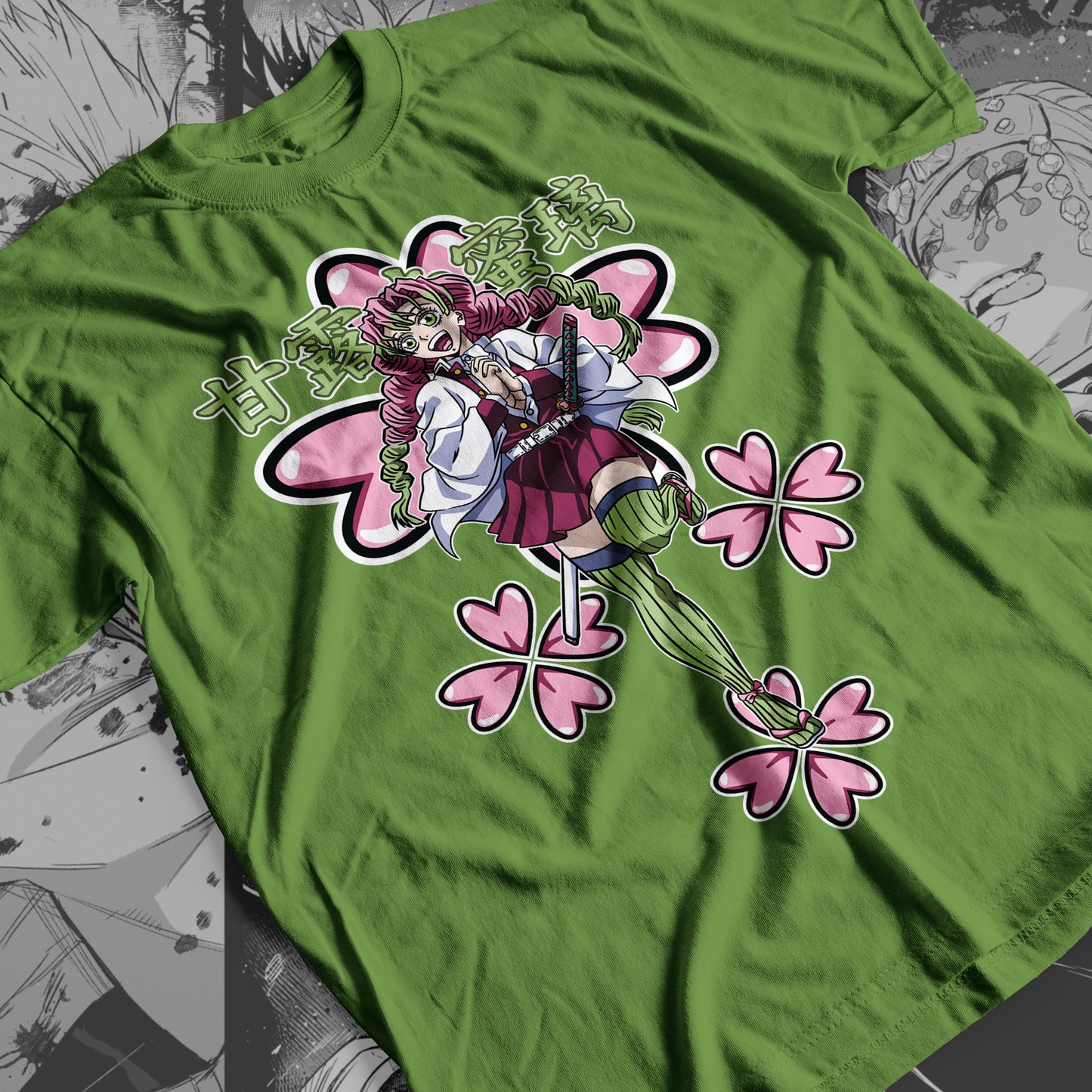 Demon Slayer - Mitsuri Kanroji 08 Premium Anime Design, High Quality DTF Print, 100% Cotton Shirt