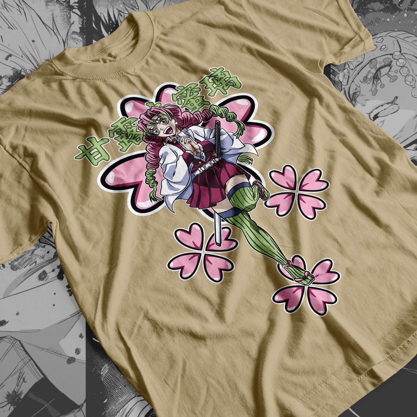 Demon Slayer - Mitsuri Kanroji 08 Premium Anime Design, High Quality DTF Print, 100% Cotton Shirt