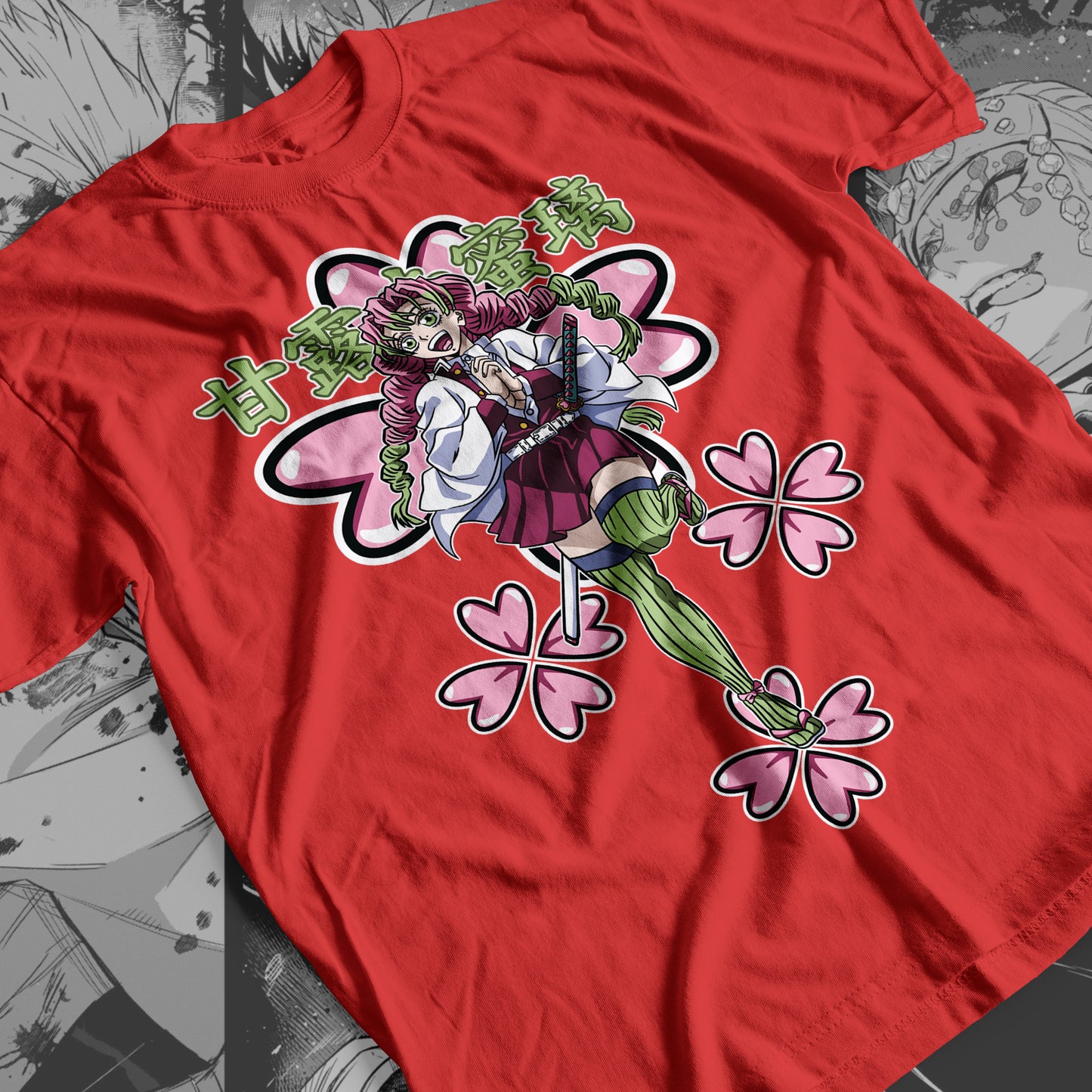 Demon Slayer - Mitsuri Kanroji 08 Premium Anime Design, High Quality DTF Print, 100% Cotton Shirt