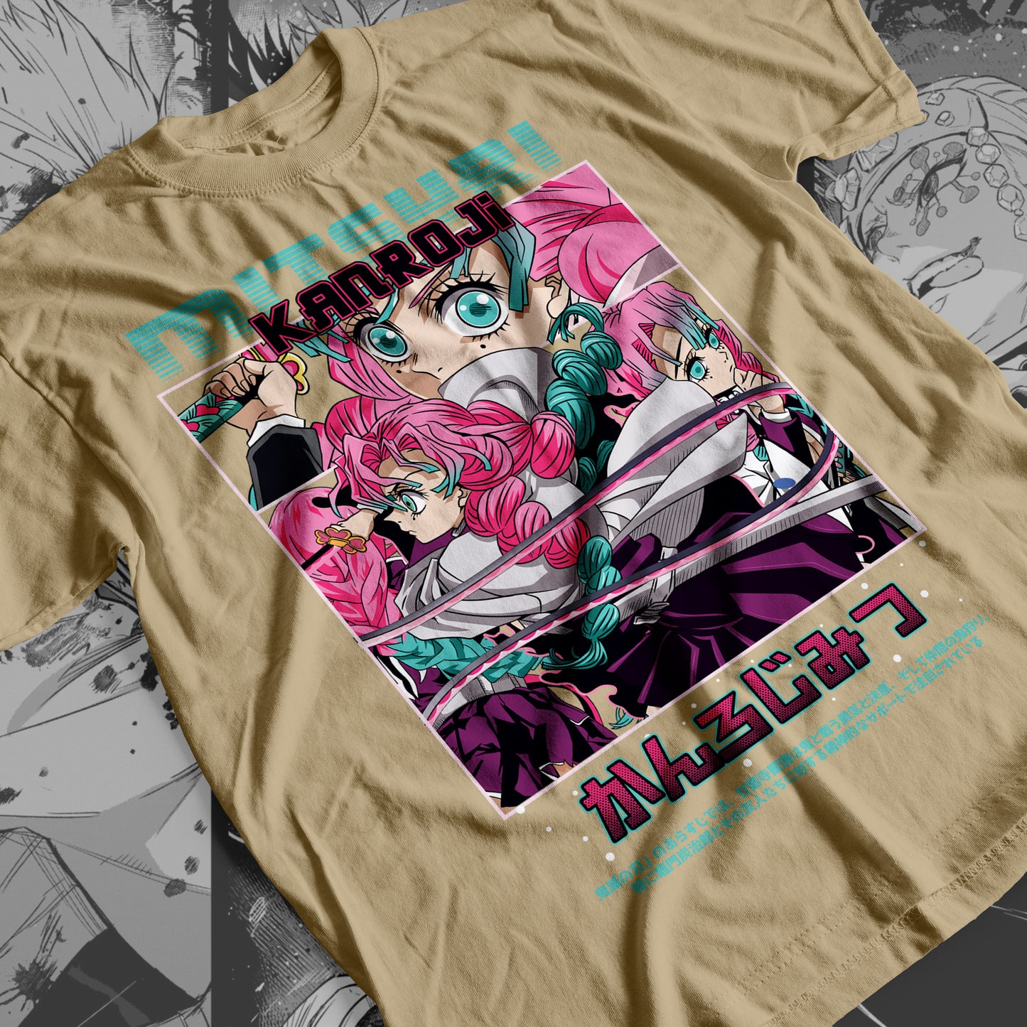 Demon Slayer - Mitsuri Kanroji 04 Premium Anime Design, High Quality DTF Print, 100% Cotton Shirt