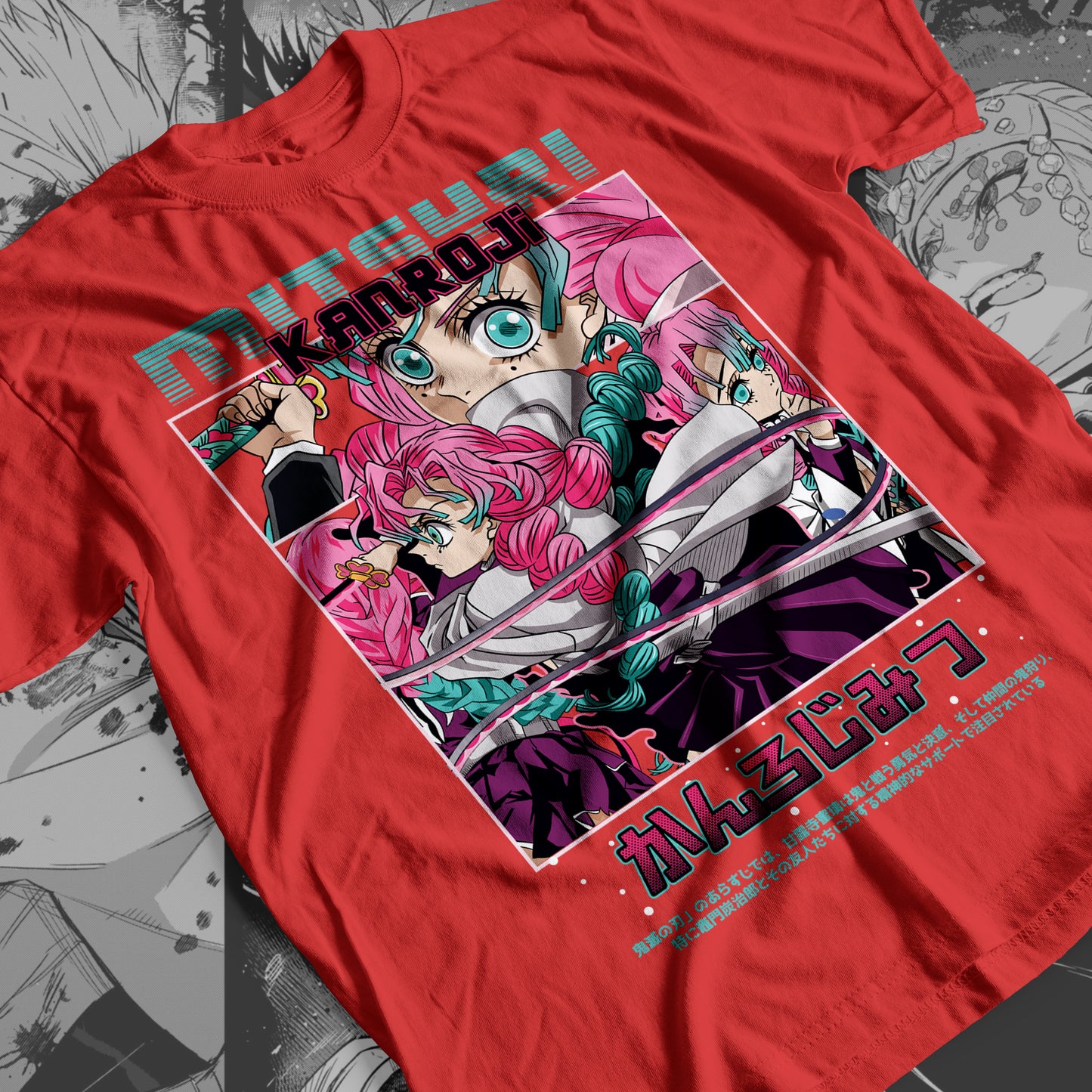Demon Slayer - Mitsuri Kanroji 04 Premium Anime Design, High Quality DTF Print, 100% Cotton Shirt