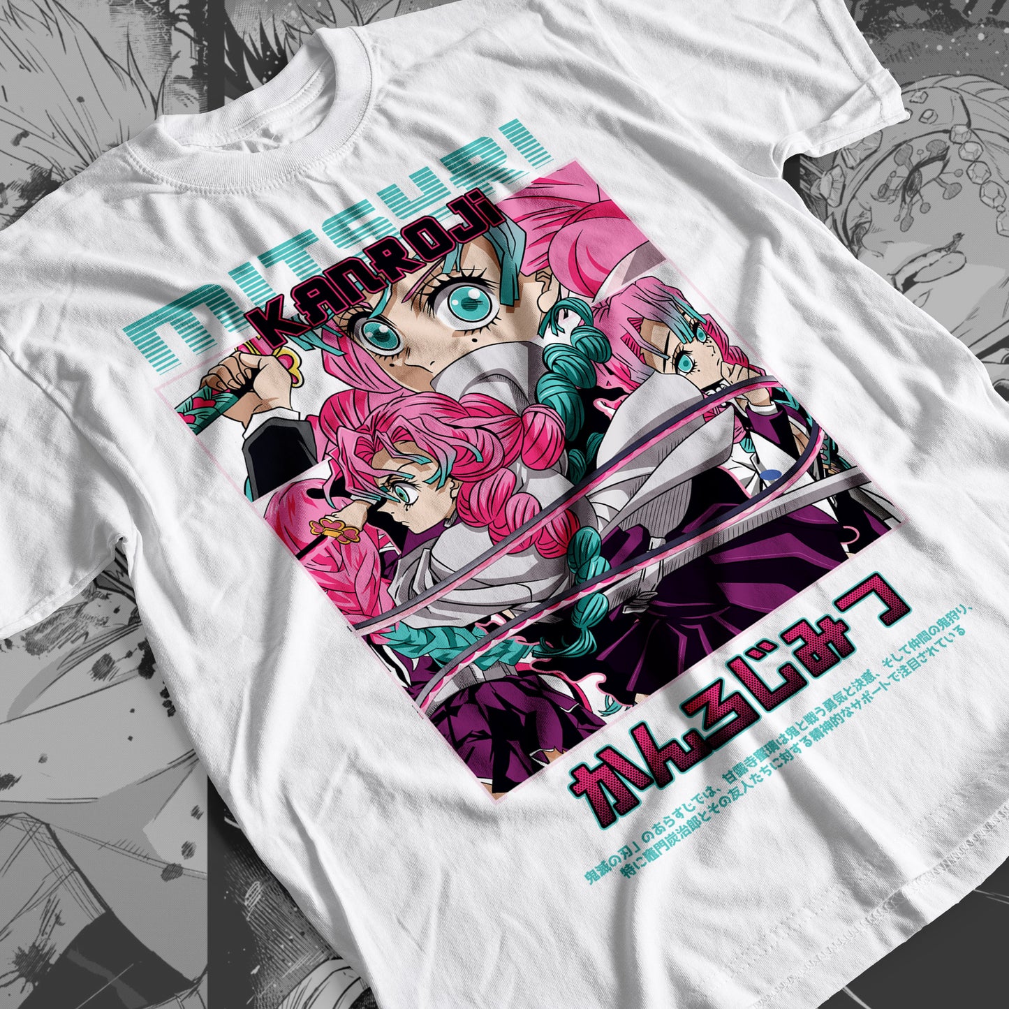 Demon Slayer - Mitsuri Kanroji 04 Premium Anime Design, High Quality DTF Print, 100% Cotton Shirt