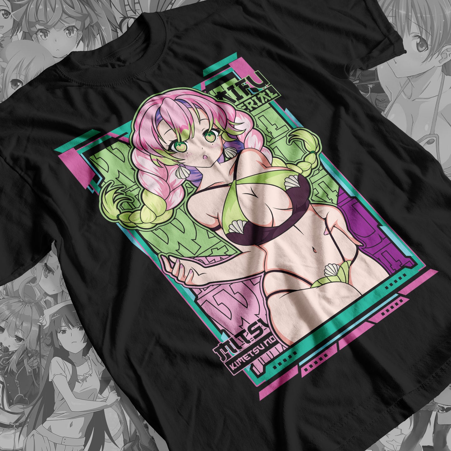 Waifu - Mitsuri Premium Anime Design, High Quality DTF Print, 100% Cotton Shirt