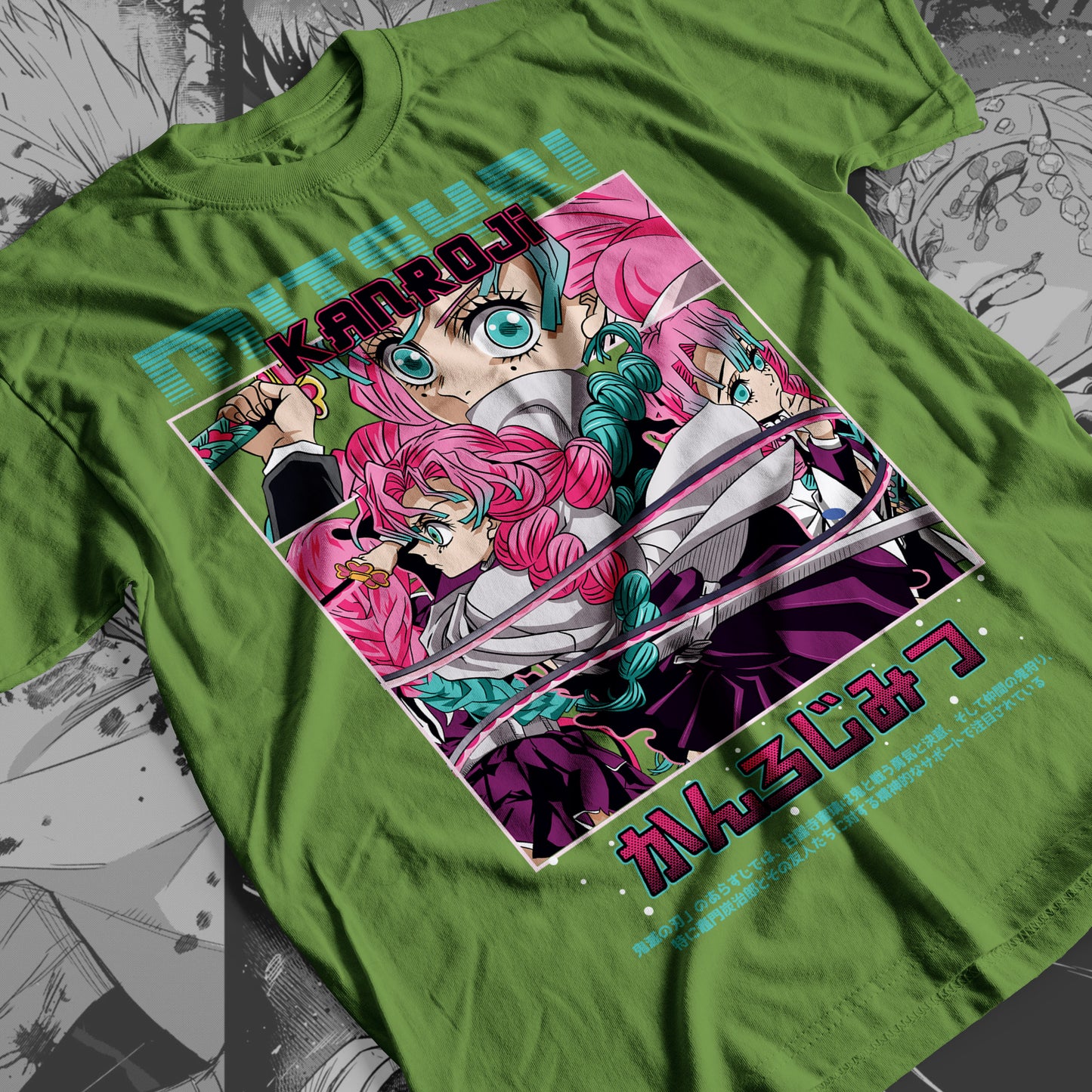 Demon Slayer - Mitsuri Kanroji 04 Premium Anime Design, High Quality DTF Print, 100% Cotton Shirt
