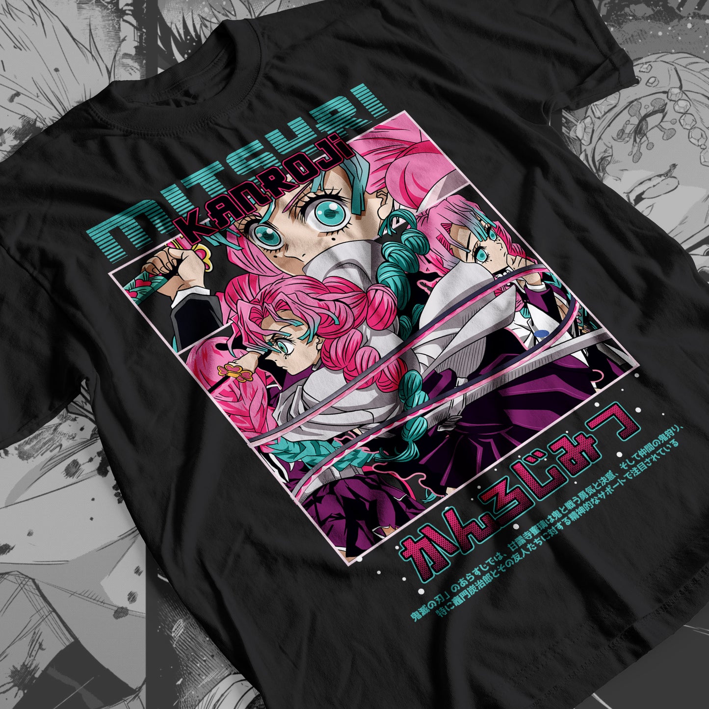 Demon Slayer - Mitsuri Kanroji 04 Premium Anime Design, High Quality DTF Print, 100% Cotton Shirt