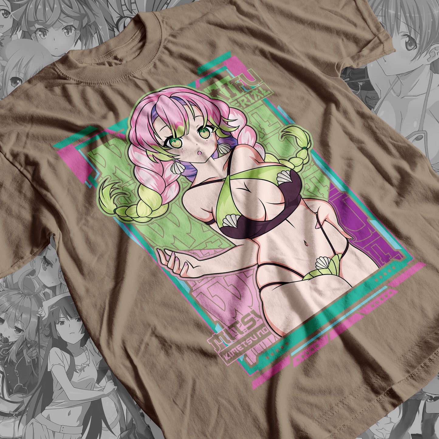 Waifu - Mitsuri Premium Anime Design, High Quality DTF Print, 100% Cotton Shirt