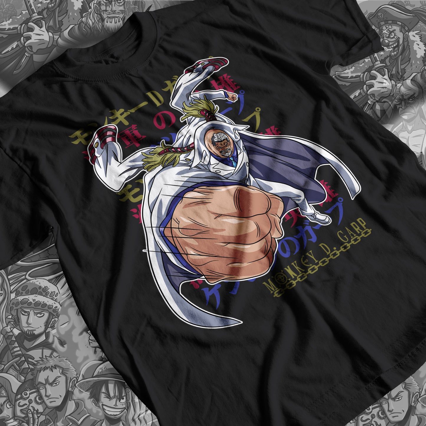 One Piece - Monkey D Garp One 01 Premium Anime Design, High Quality DTF Print, 100% Cotton Shirt